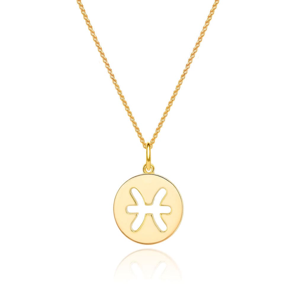 Lynora Jewellery Necklace None Pisces Zodiac Pendant Gold Plated