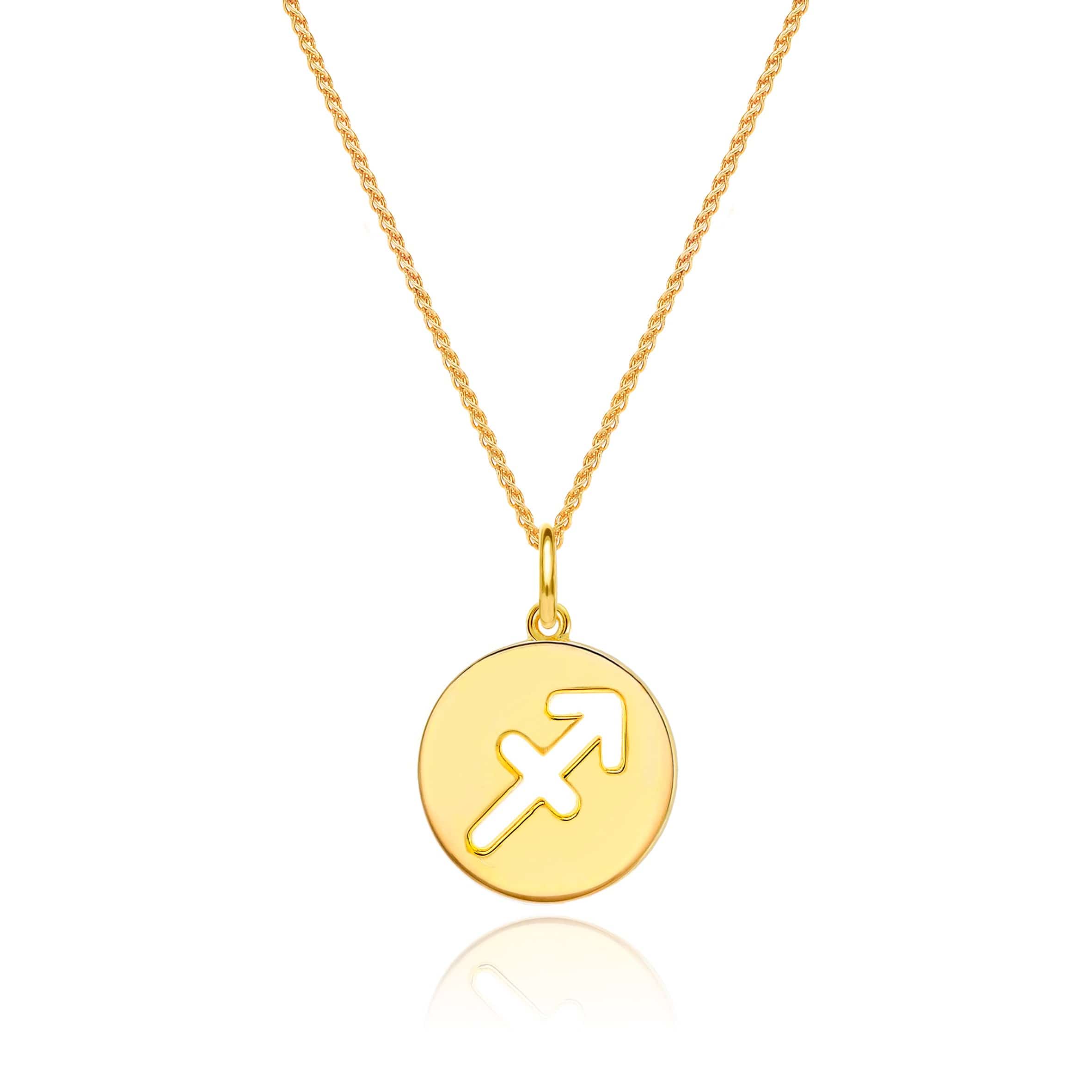 Lynora Jewellery Necklace None Sagittarius Zodiac Pendant Gold Plated