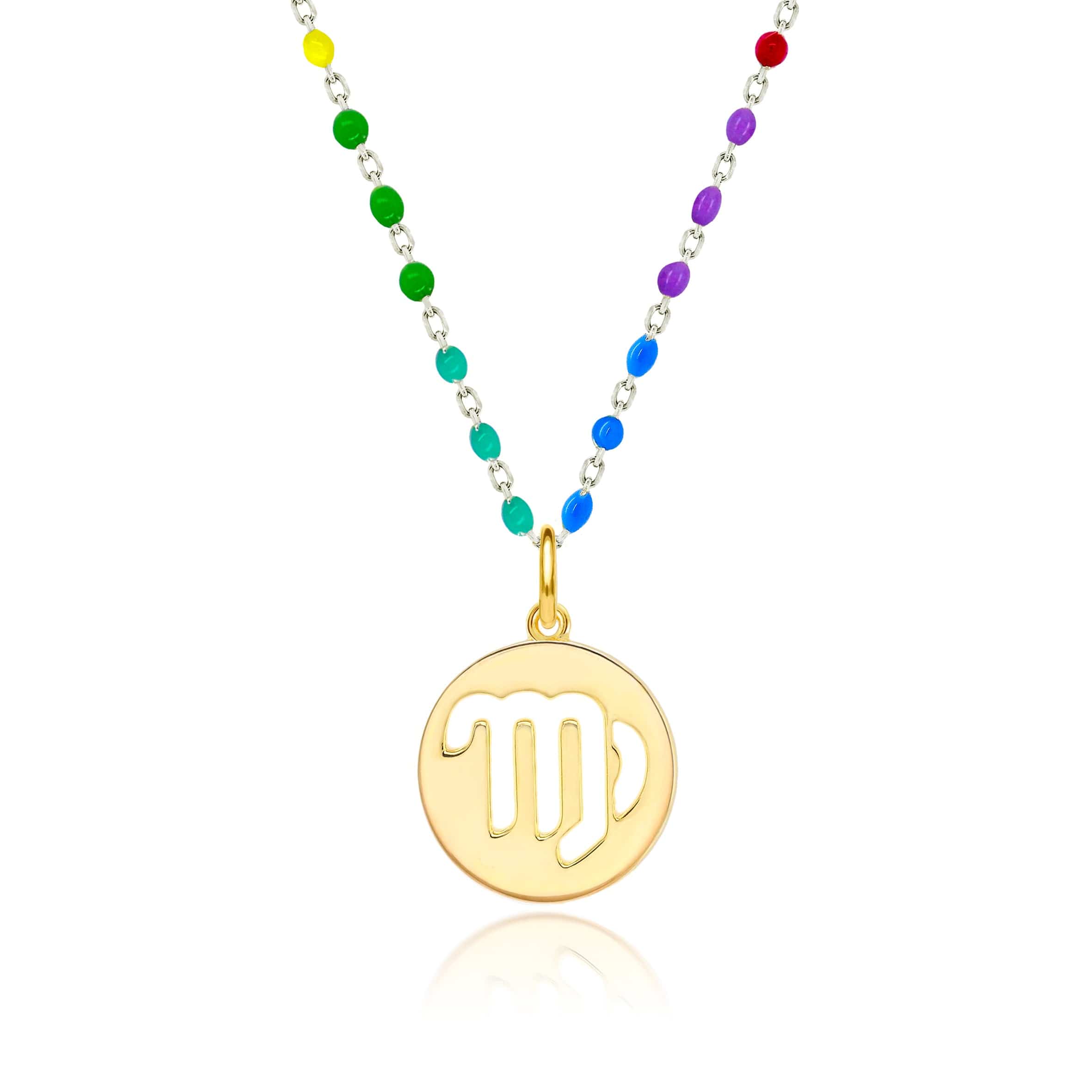 Lynora Jewellery Necklace None Virgo Zodiac Enamel Chain Pendant