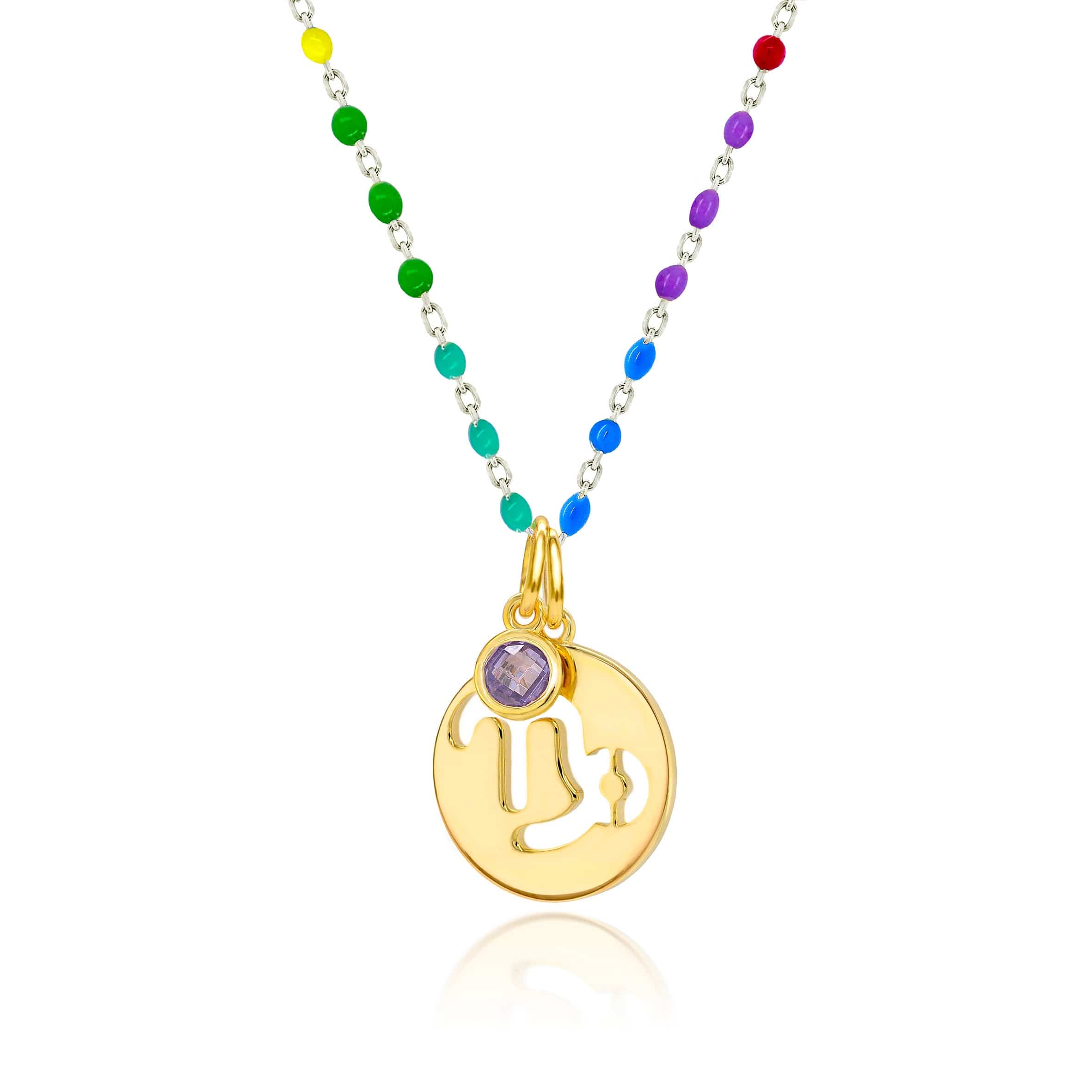 Lynora Jewellery Necklace Tanzanite Capricorn Zodiac Enamel Chain Pendant