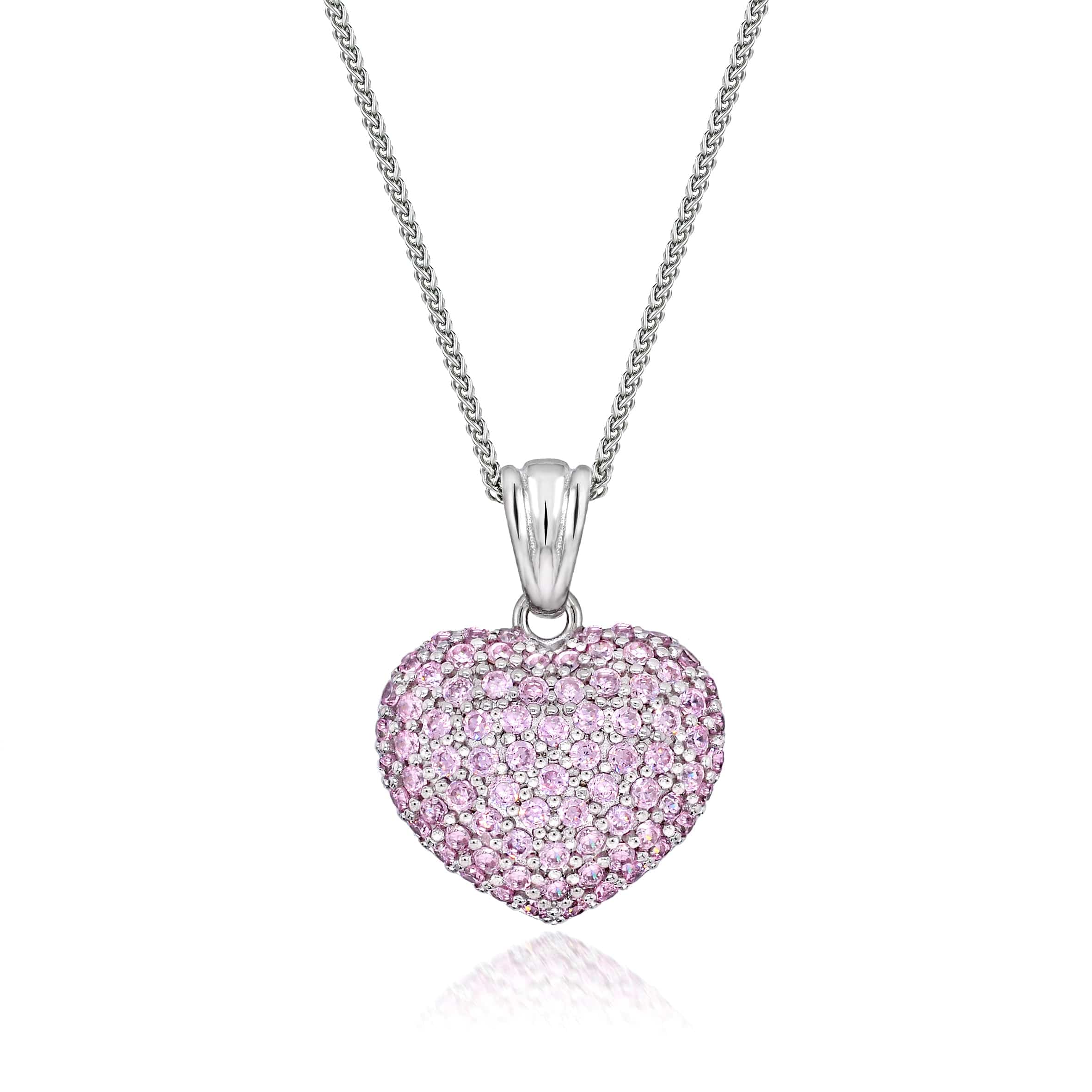 Lynora Jewellery Pendant Pink / Sterling Silver Roseate Heart Pendant