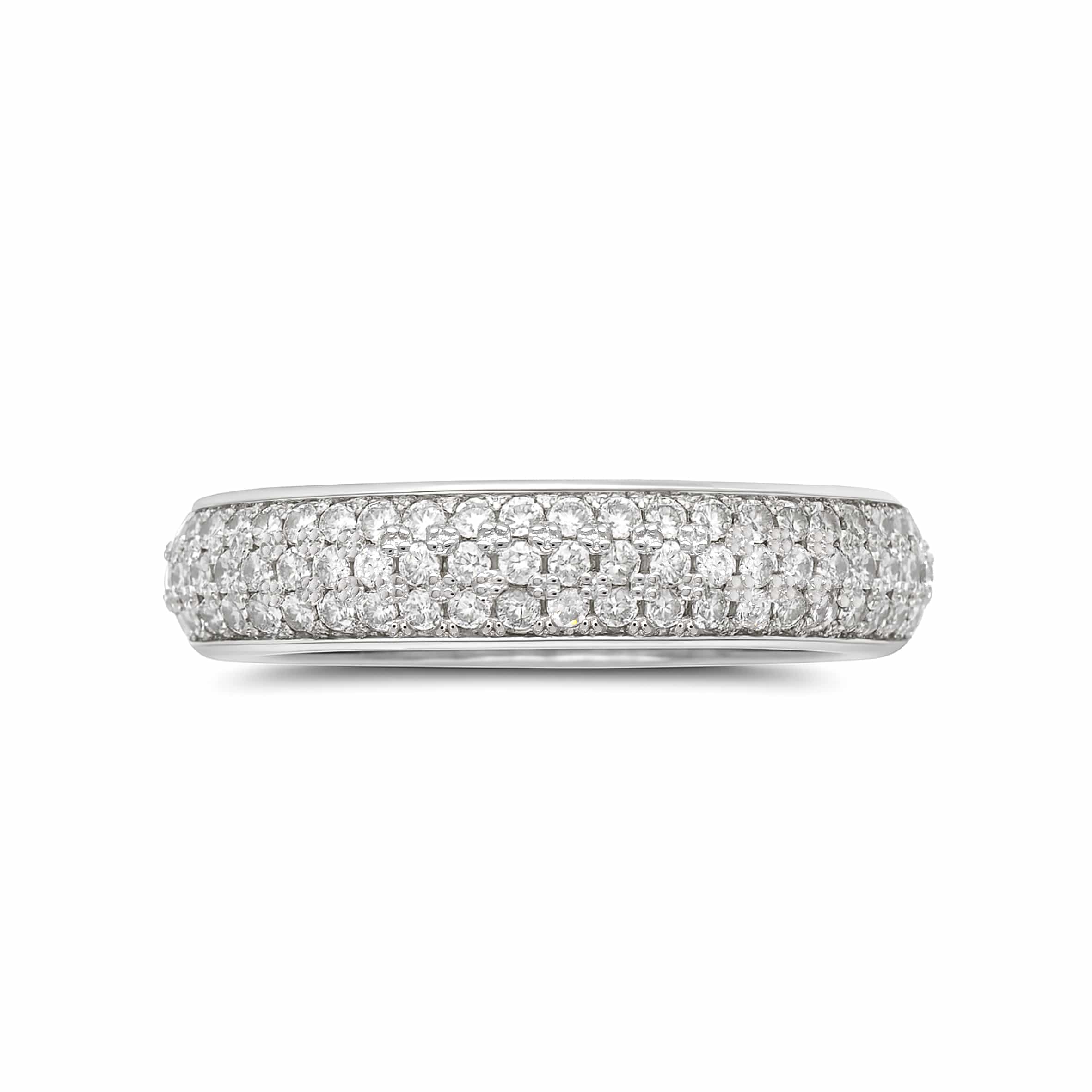 Lynora Jewellery Ring Triple Eternity Ring Sterling Silver / Clear Triple Eternity Ring