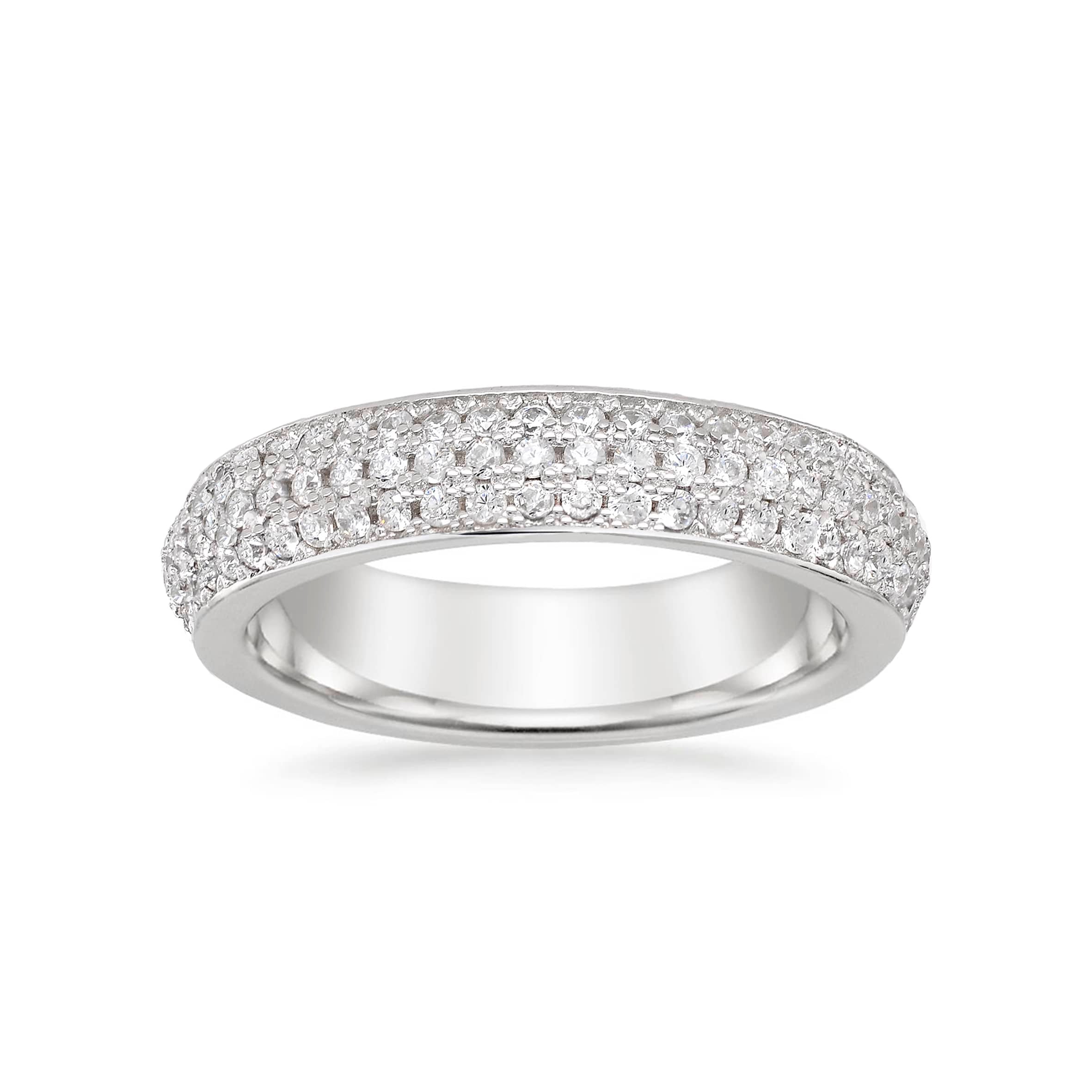 Lynora Jewellery Ring Triple Eternity Ring Sterling Silver / Clear Triple Eternity Ring