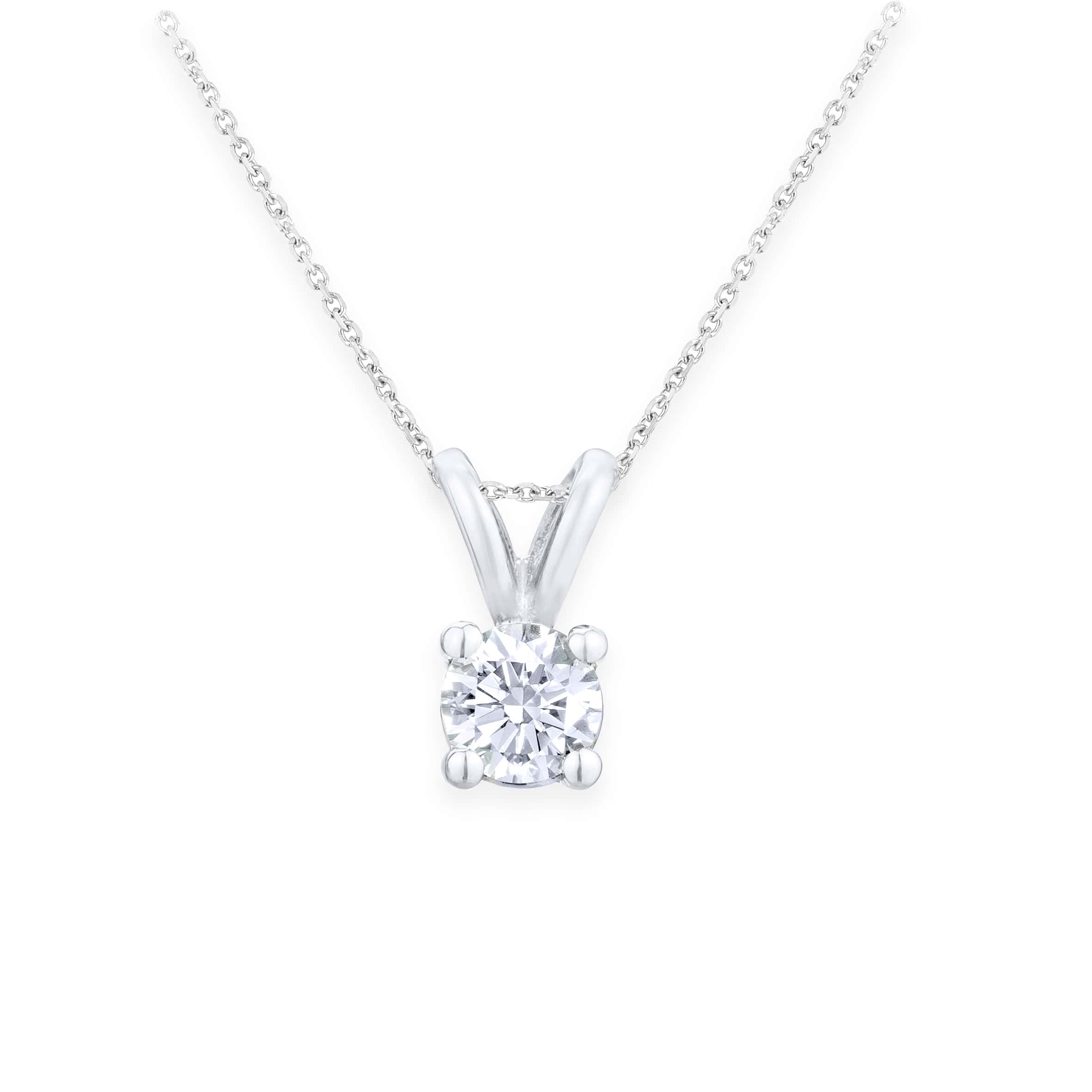 Lynora Luxe Necklace 9 ct White Gold 0.33ct Diamond Pendant & Chain White Gold 9ct / Diamond / 18" 9 ct White Gold 0.33ct Diamond Pendant & Chain