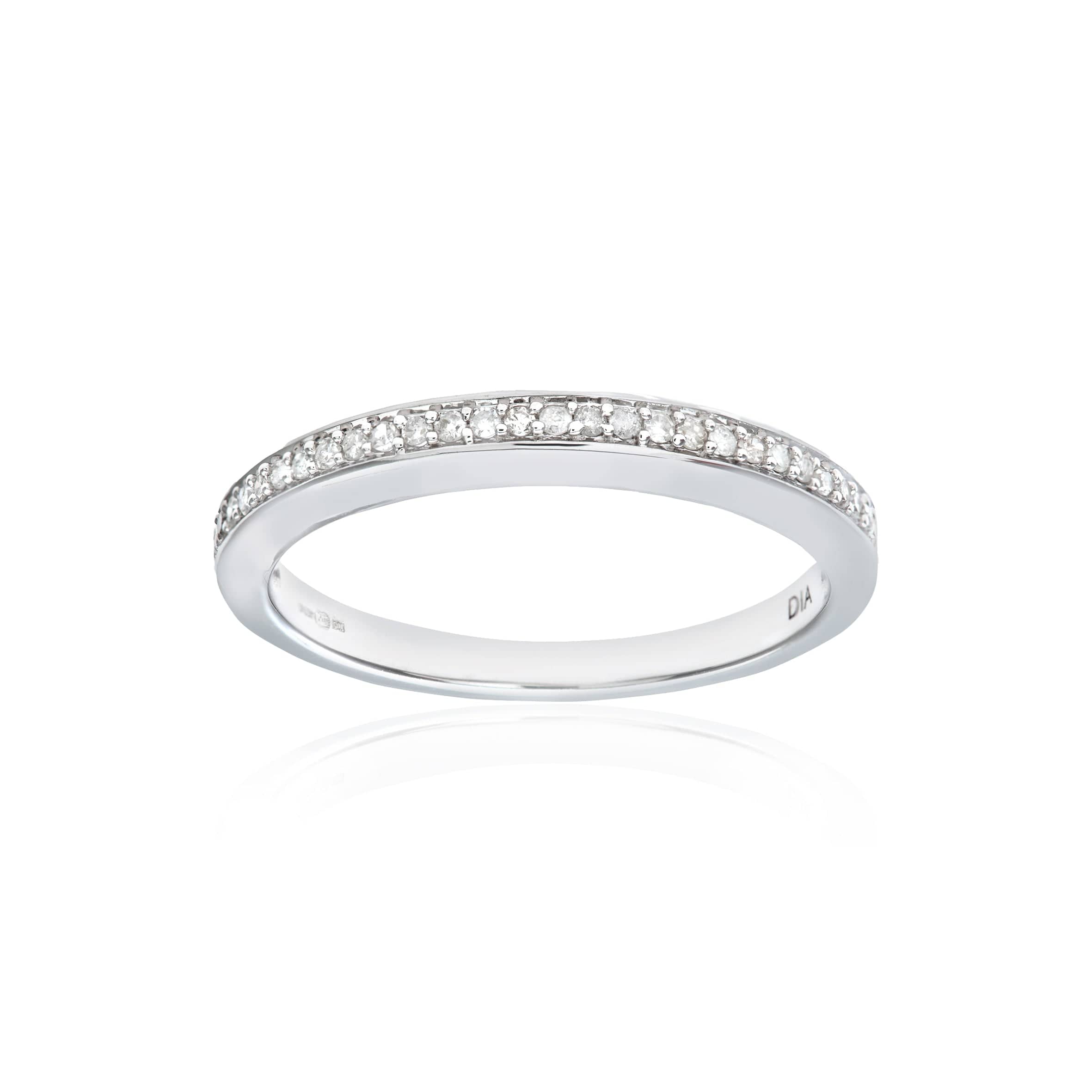 Lynora Luxe Ring 9ct White Gold 0.10ct Diamond Eternity Ring 9ct White Gold 0.10ct Diamond Eternity Ring