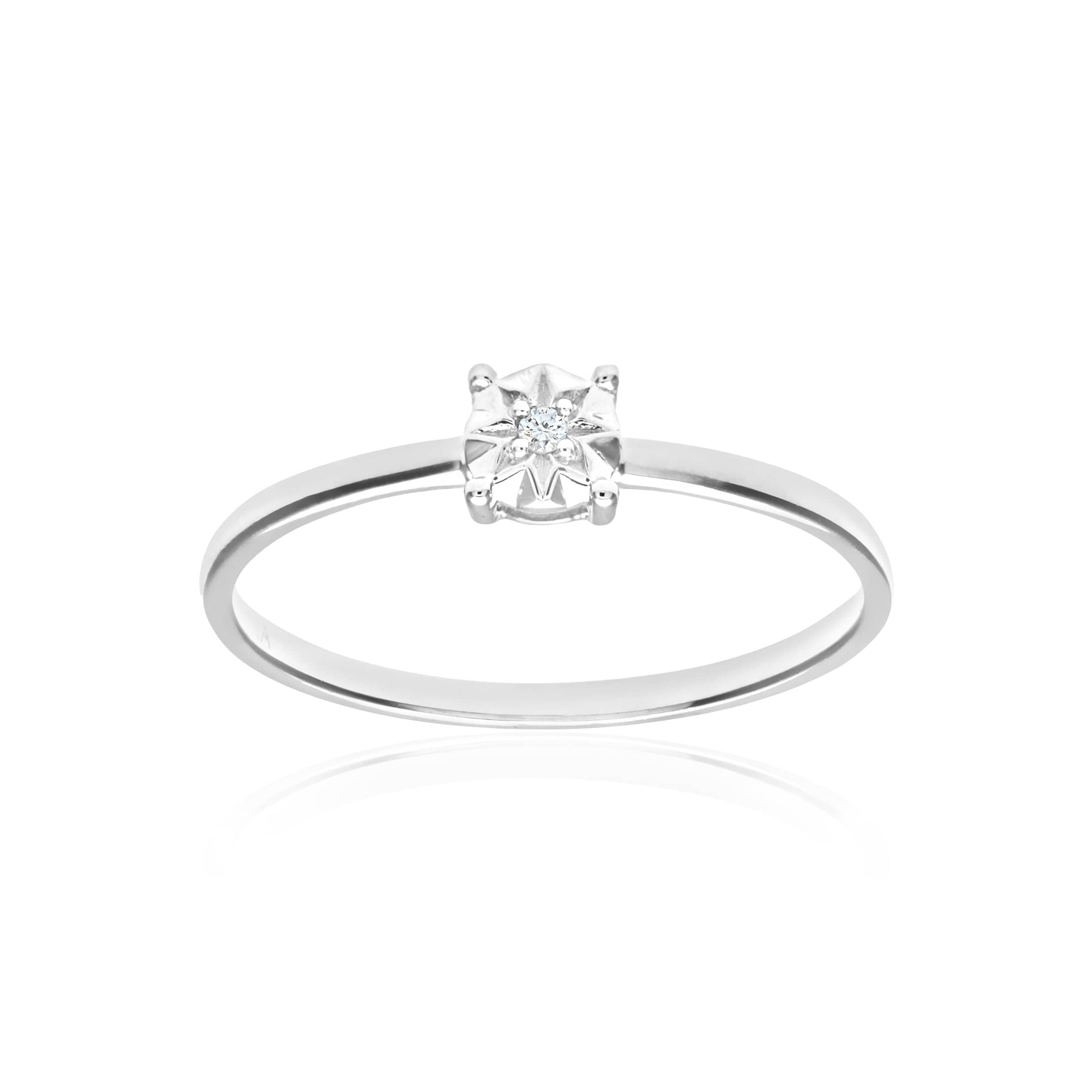 Lynora Luxe Ring 9ct White Gold Solitare Diamond Ring 9ct White Gold Solitare Diamond Ring
