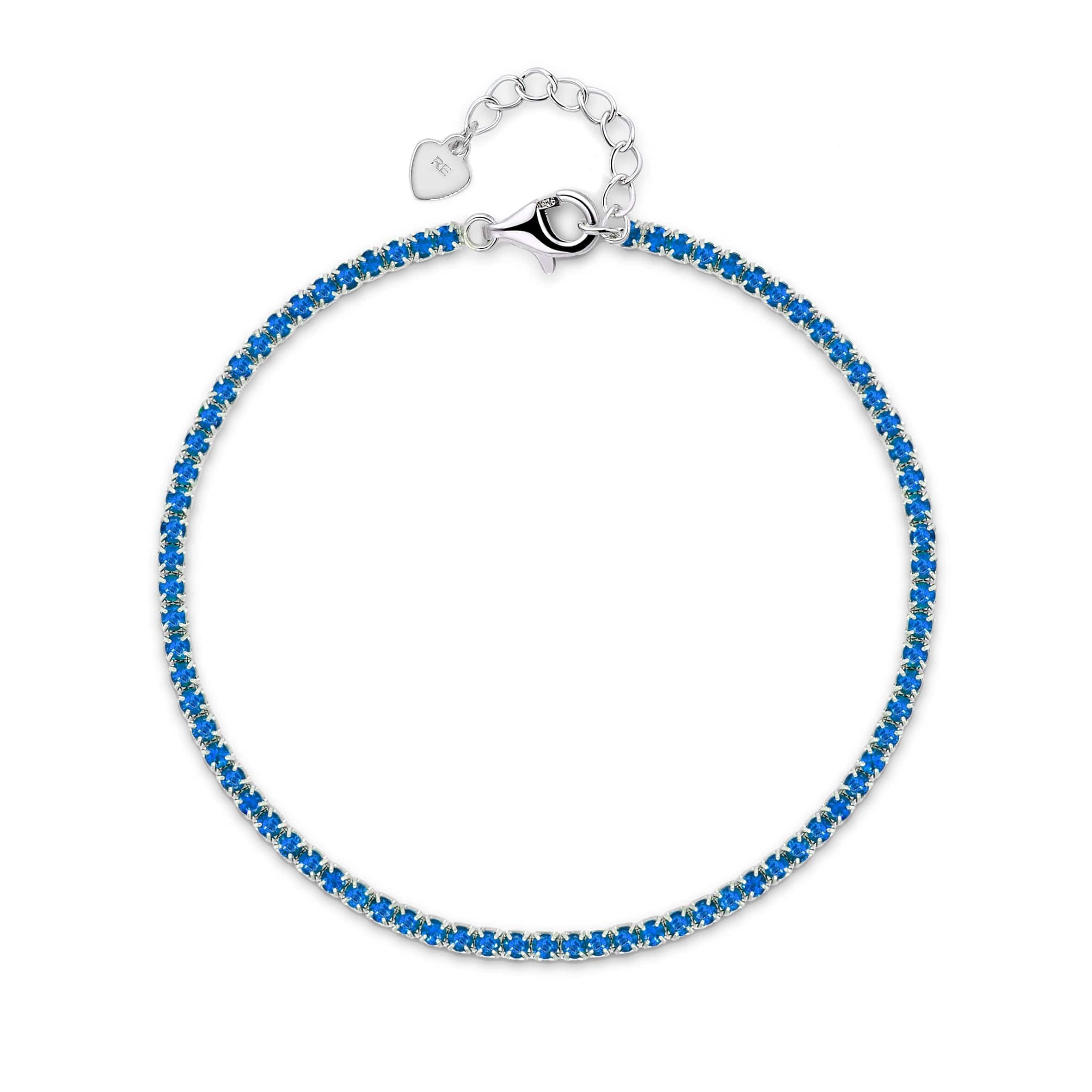 Lynora Silver Bracelet Sapphire Tennis Bracelet