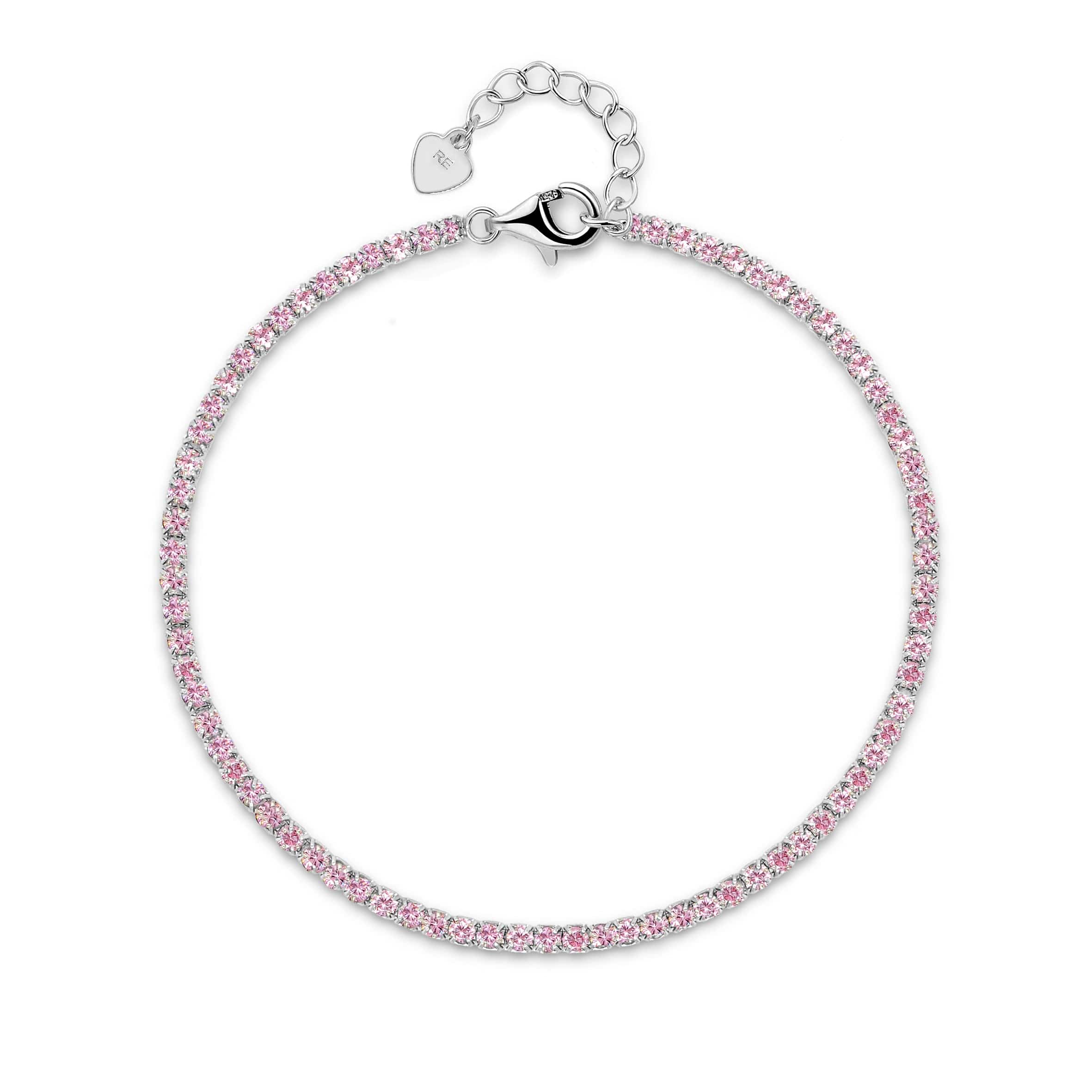 Lynora Silver Bracelet Sterling Silver / Pink Tourmaline Pink Tourmaline Tennis Bracelet