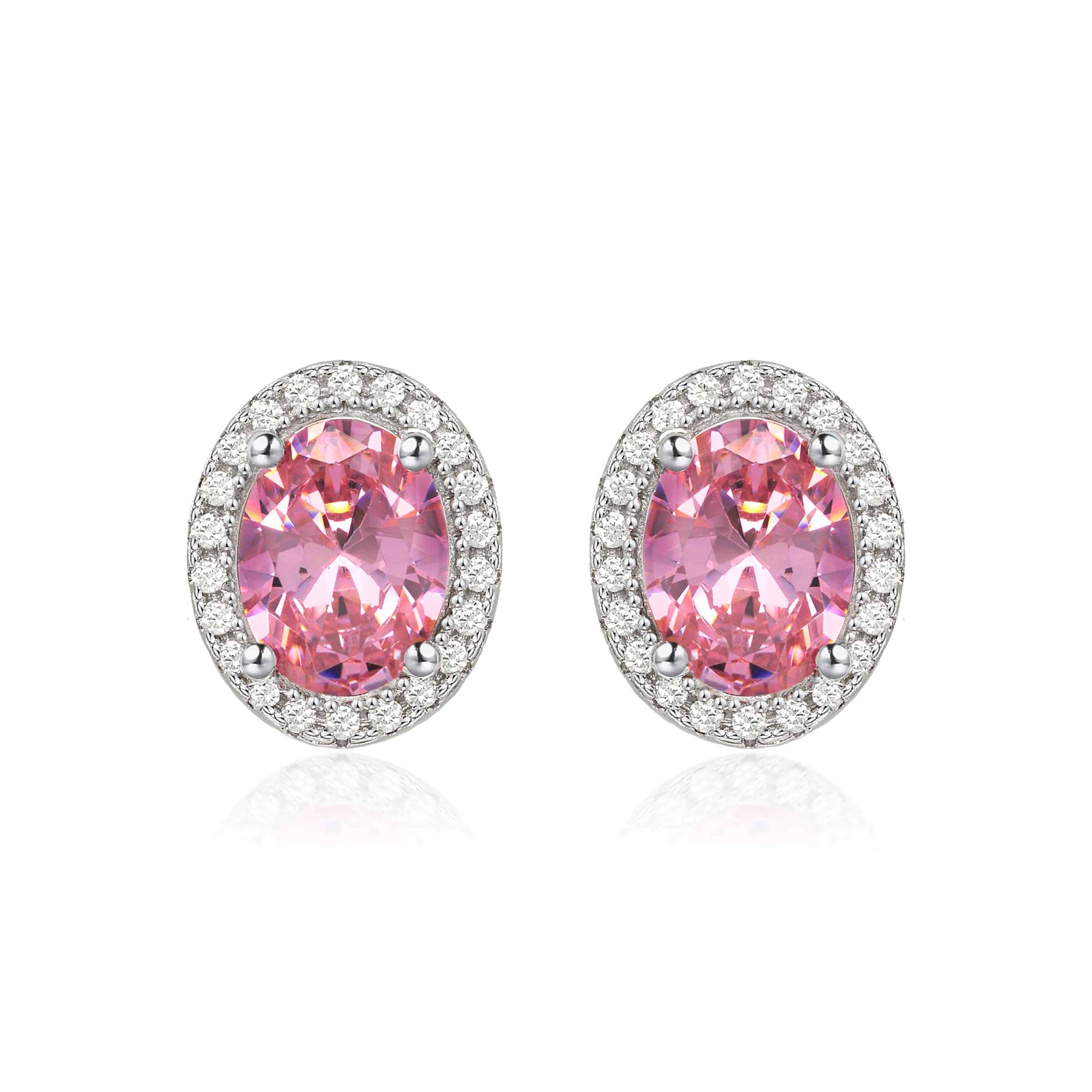 Lynora Silver Earring Opulence Pink Tourmaline Pave Earrings Sterling Silver / Pink Tourmaline Opulence Pink Tourmaline Pave Earrings