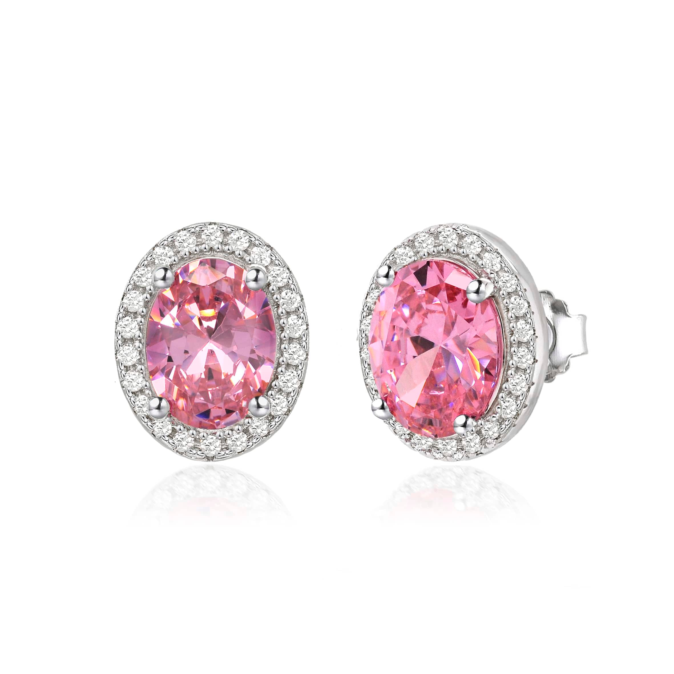 Lynora Silver Earring Opulence Pink Tourmaline Pave Earrings Sterling Silver / Pink Tourmaline Opulence Pink Tourmaline Pave Earrings