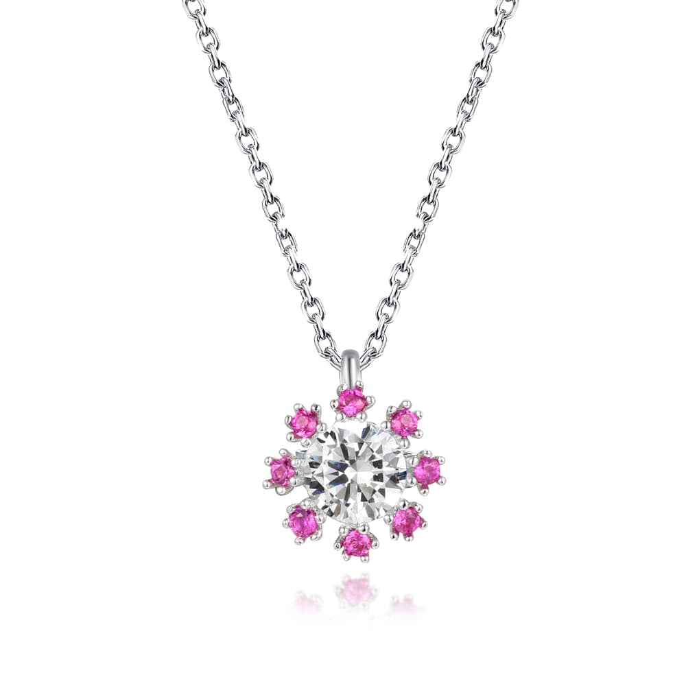Lynora Silver Necklace Penelope Ruby Necklace Sterling Silver Sterling Silver / Ruby Penelope Ruby Necklace Sterling Silver