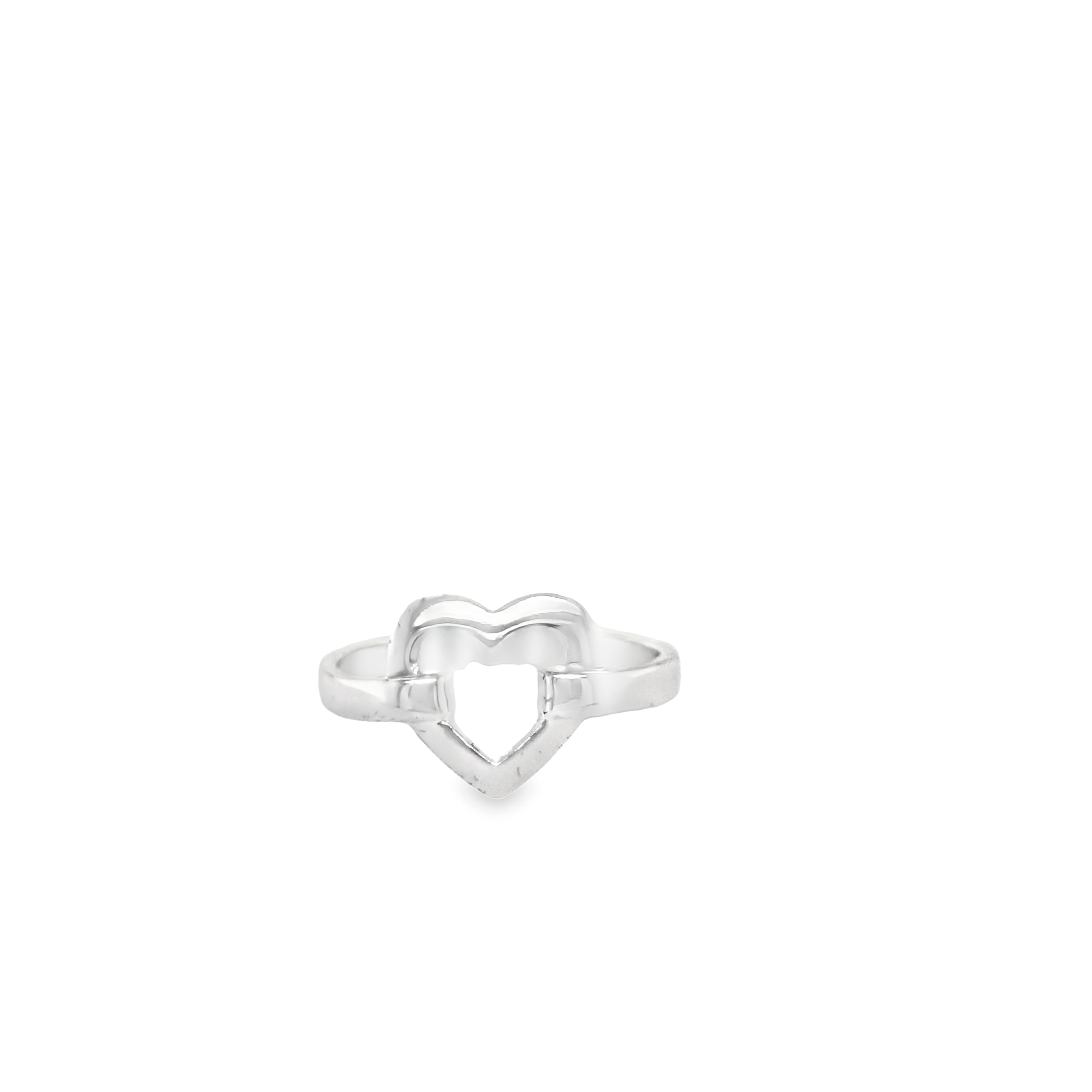 Lynora Silver Ring Lynora Sterling Silver Solitaire Heart Link Ring
