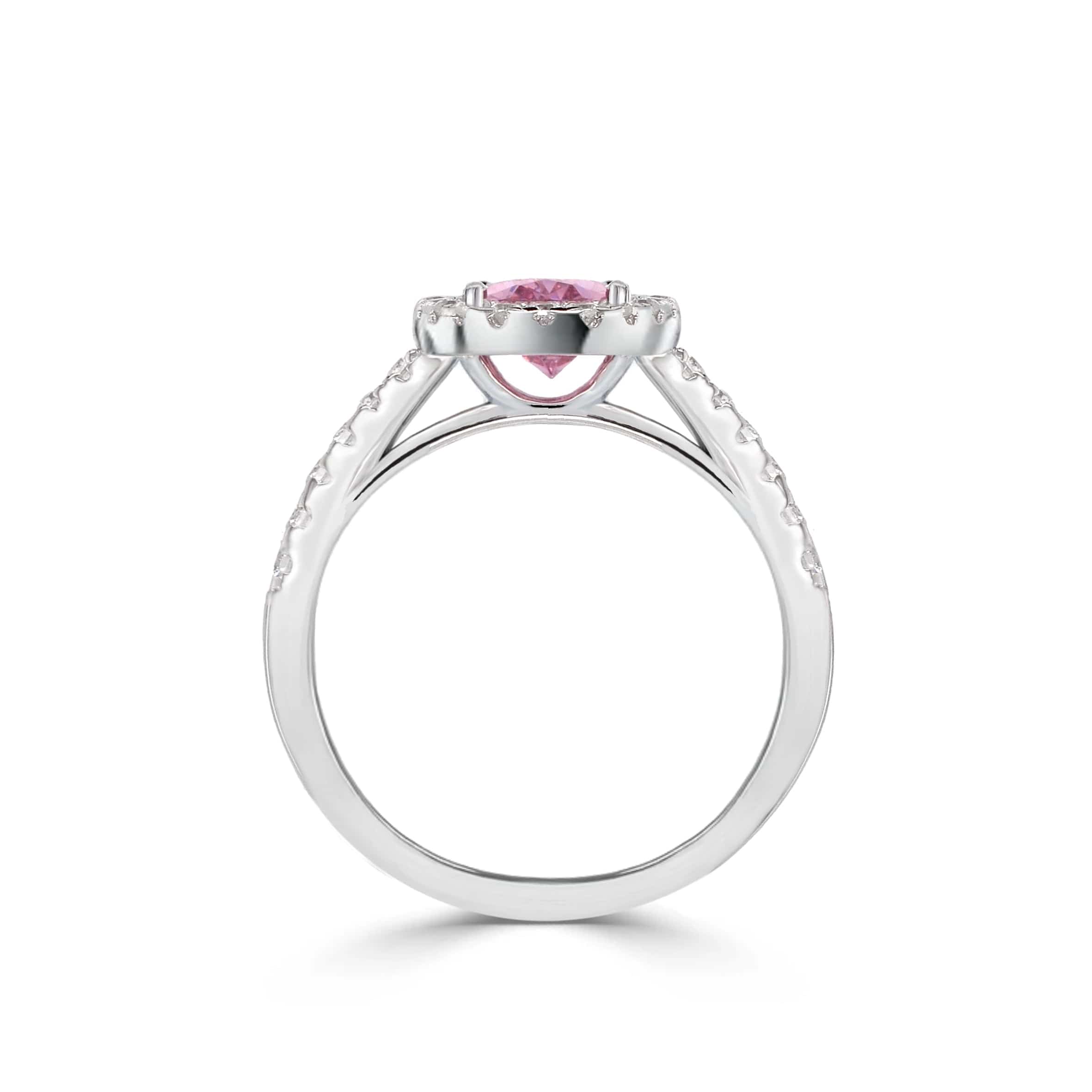 Lynora Silver Ring Opulence Pink Tourmaline Pave Ring Sterling Silver Opulence Pink Tourmaline Pave Ring Sterling Silver