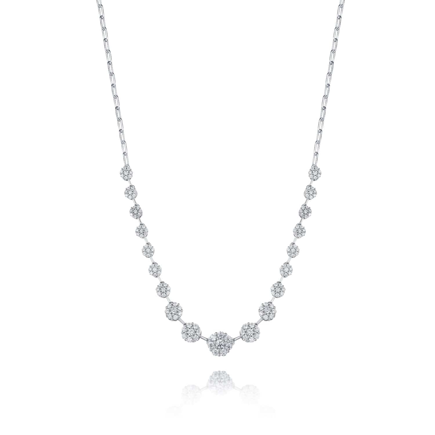 Lynora 2022 Necklace Diamond Flower Cluster Necklace