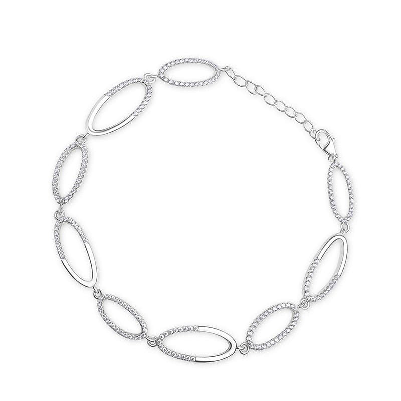 Lynora Jewellery Bracelet 7.5" adj / Sterling Silver / Clear Eclipse Bracelet Sterling Silver