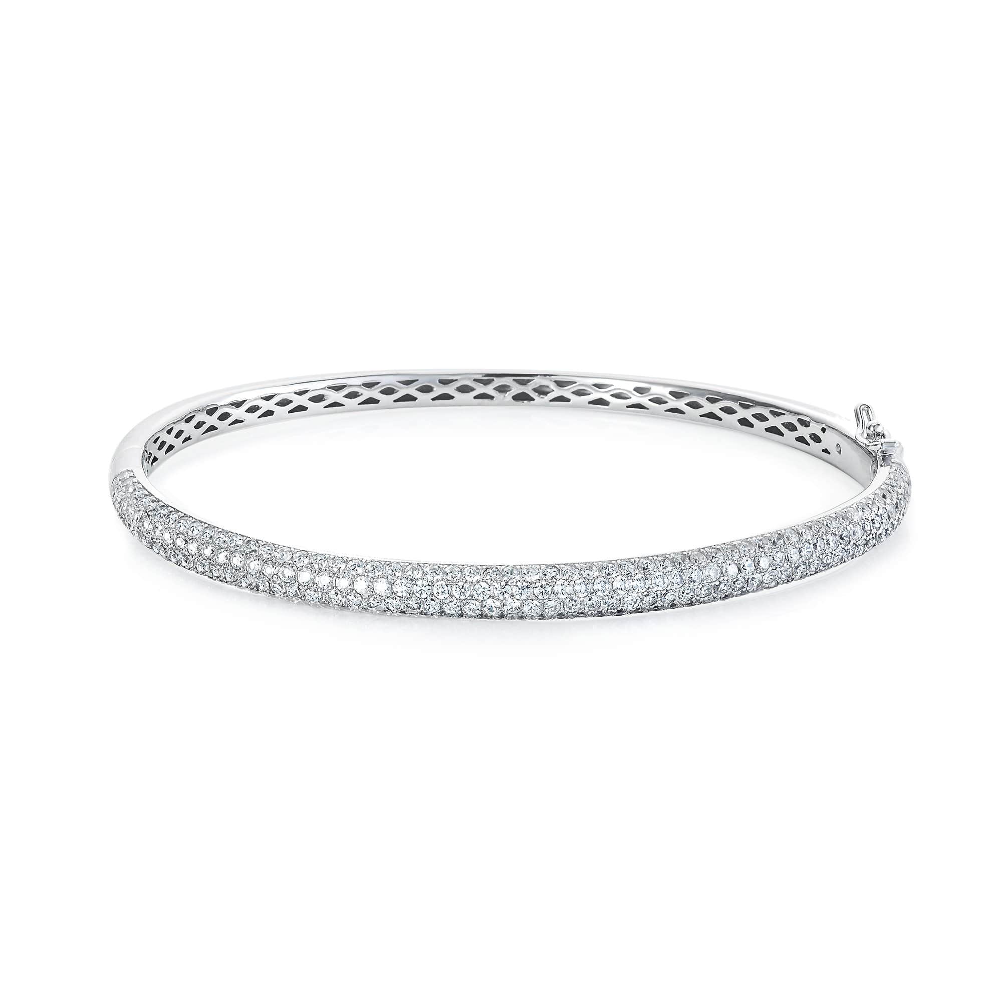 Lynora Jewellery Bracelet 7.5" / Sterling Silver / Clear Luma Bangle Sterling Silver