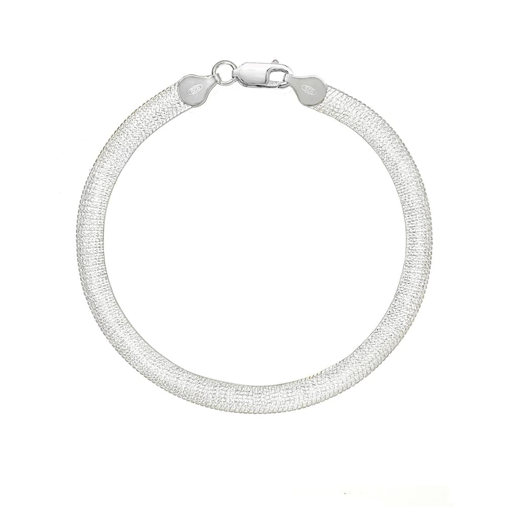 Lynora Jewellery Bracelet 7.5" / Sterling Silver Flat Chain Bracelet Sterling Silver