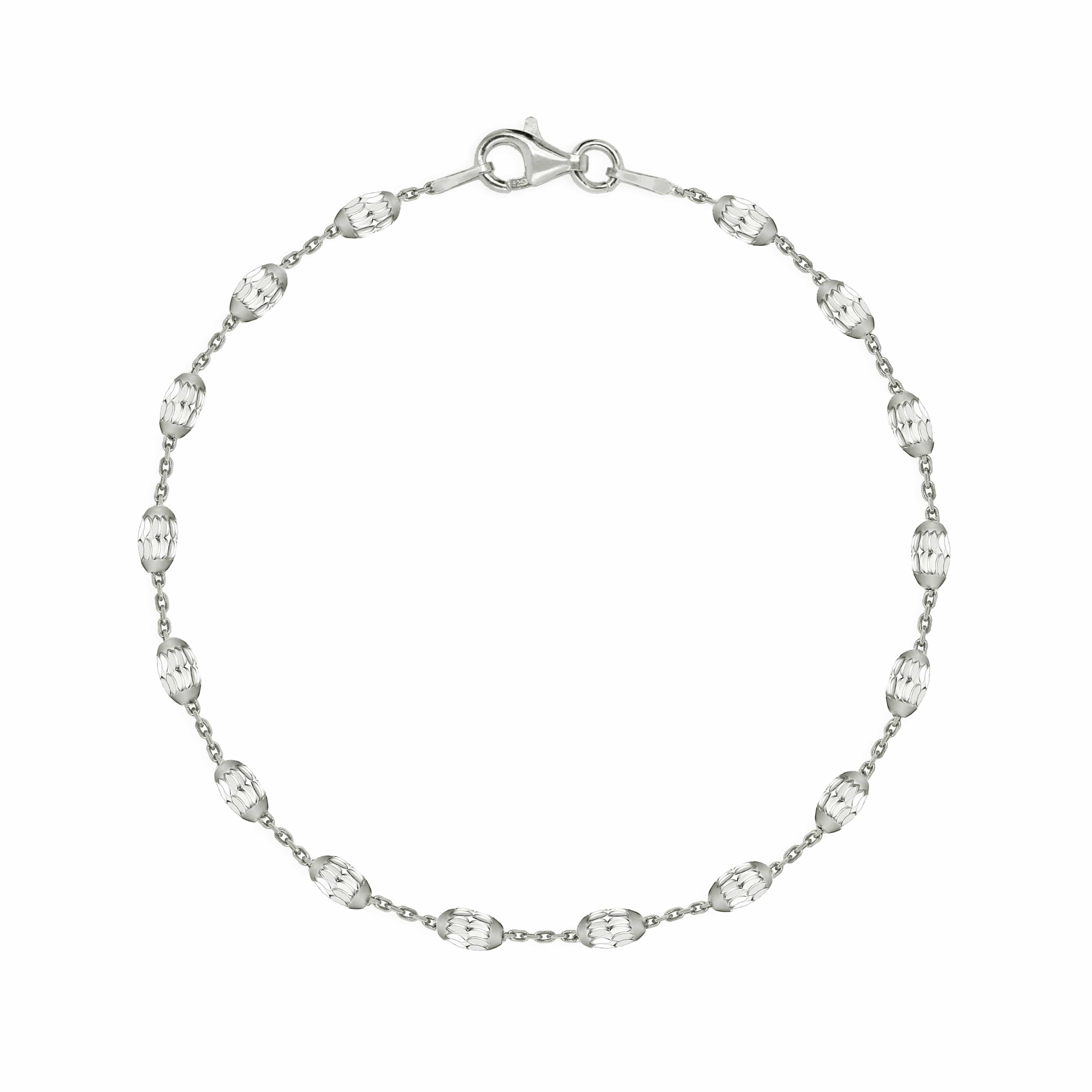 Lynora Jewellery Bracelet 7.5" / Sterling Silver Geobeads Bracelet Sterling Silver
