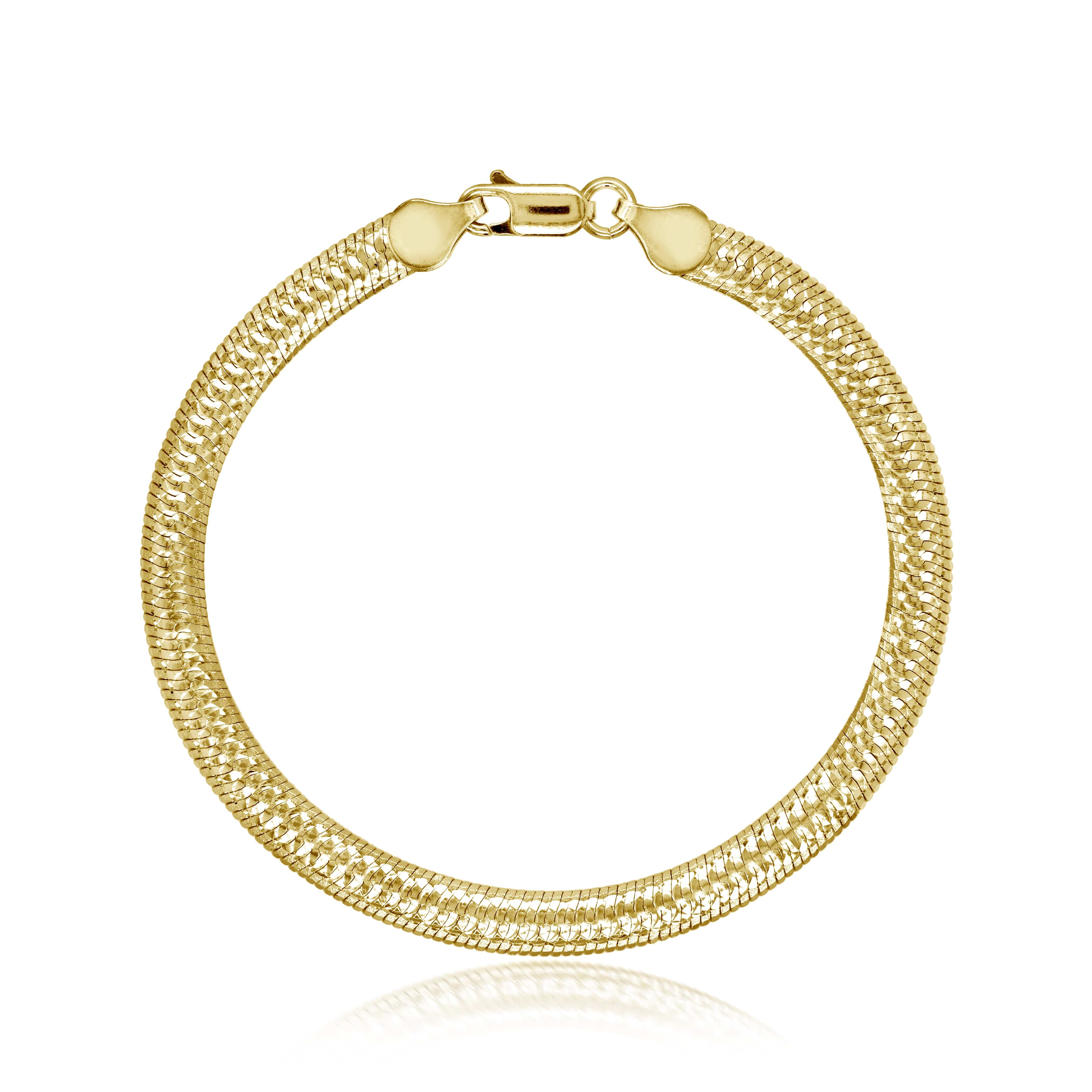 Lynora Jewellery Bracelet 7.5" / Yellow Gold Plate Cobra bracelet Yellow Gold Plate