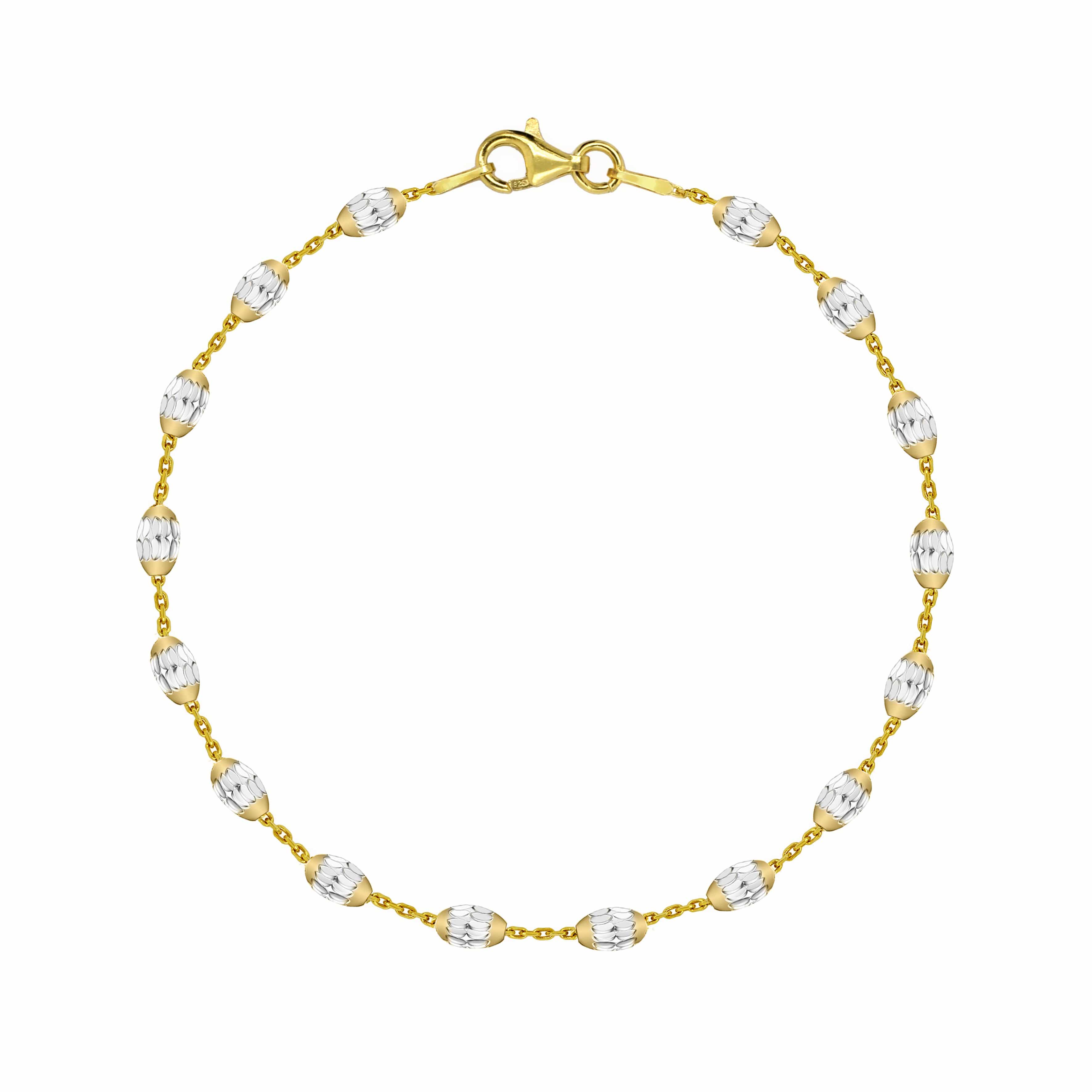 Lynora Jewellery Bracelet 7.5" / Yellow Gold Plate Geobeads Bracelet Yellow Gold Plate
