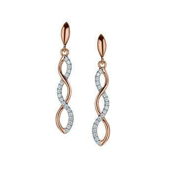 Lynora Jewellery Earring 18" / Rose Gold Plate / Clear Elica Earrings Rose Gold Plate
