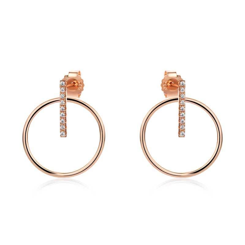 Lynora Jewellery Earring Rose Gold Plate Bullseye Earrings Rose Gold Plate