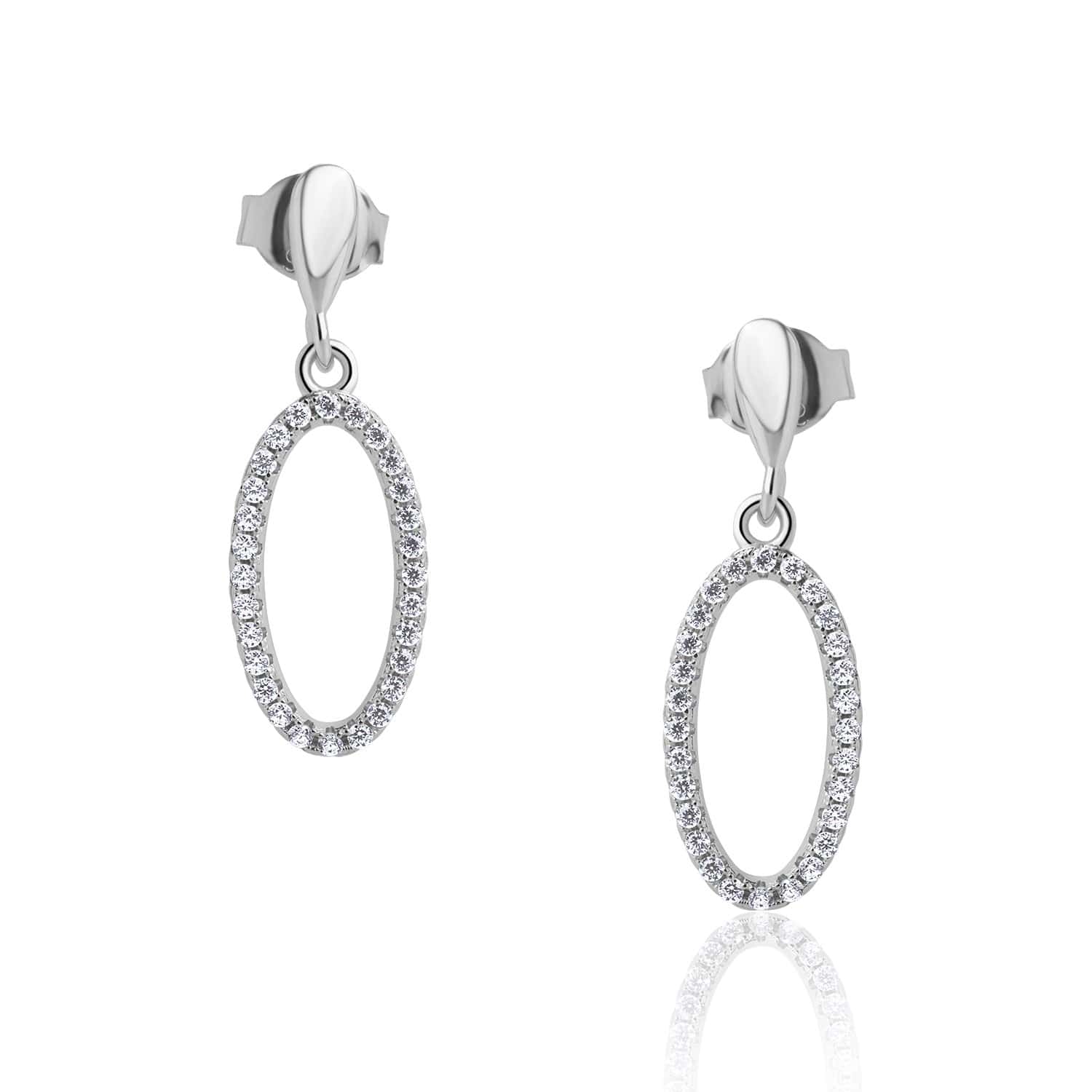 Lynora Jewellery Earring Sterling Silver / Clear Eclipse Earrings Sterling Silver
