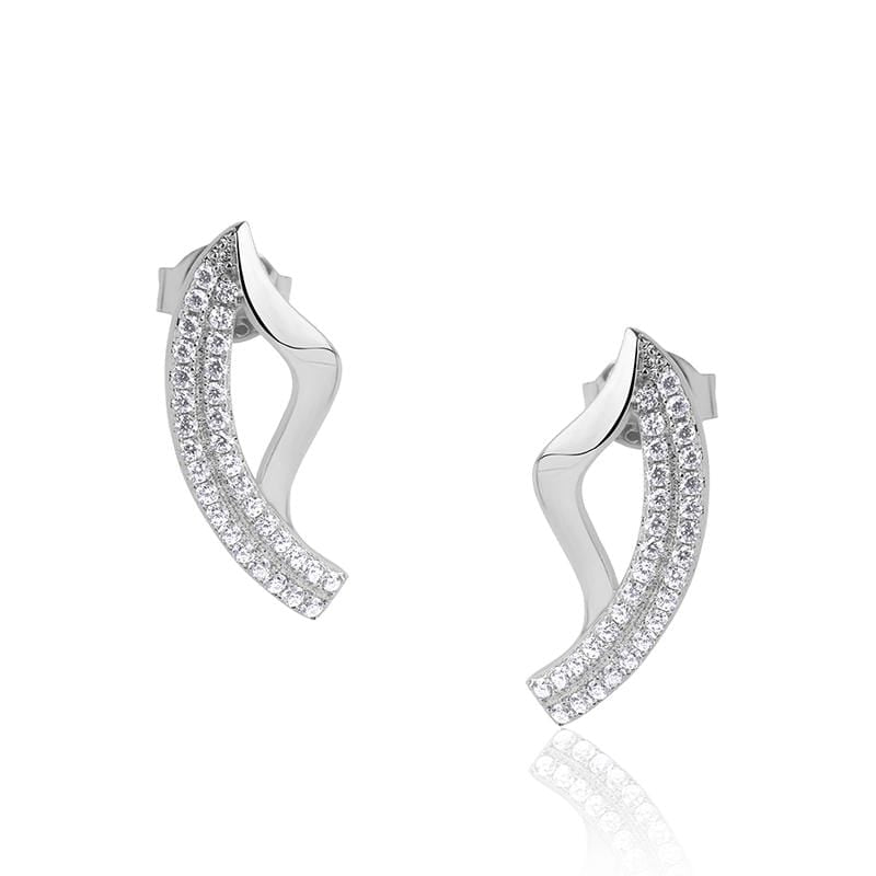 Lynora Jewellery Earring Sterling Silver Curve Earrings Sterling Silver