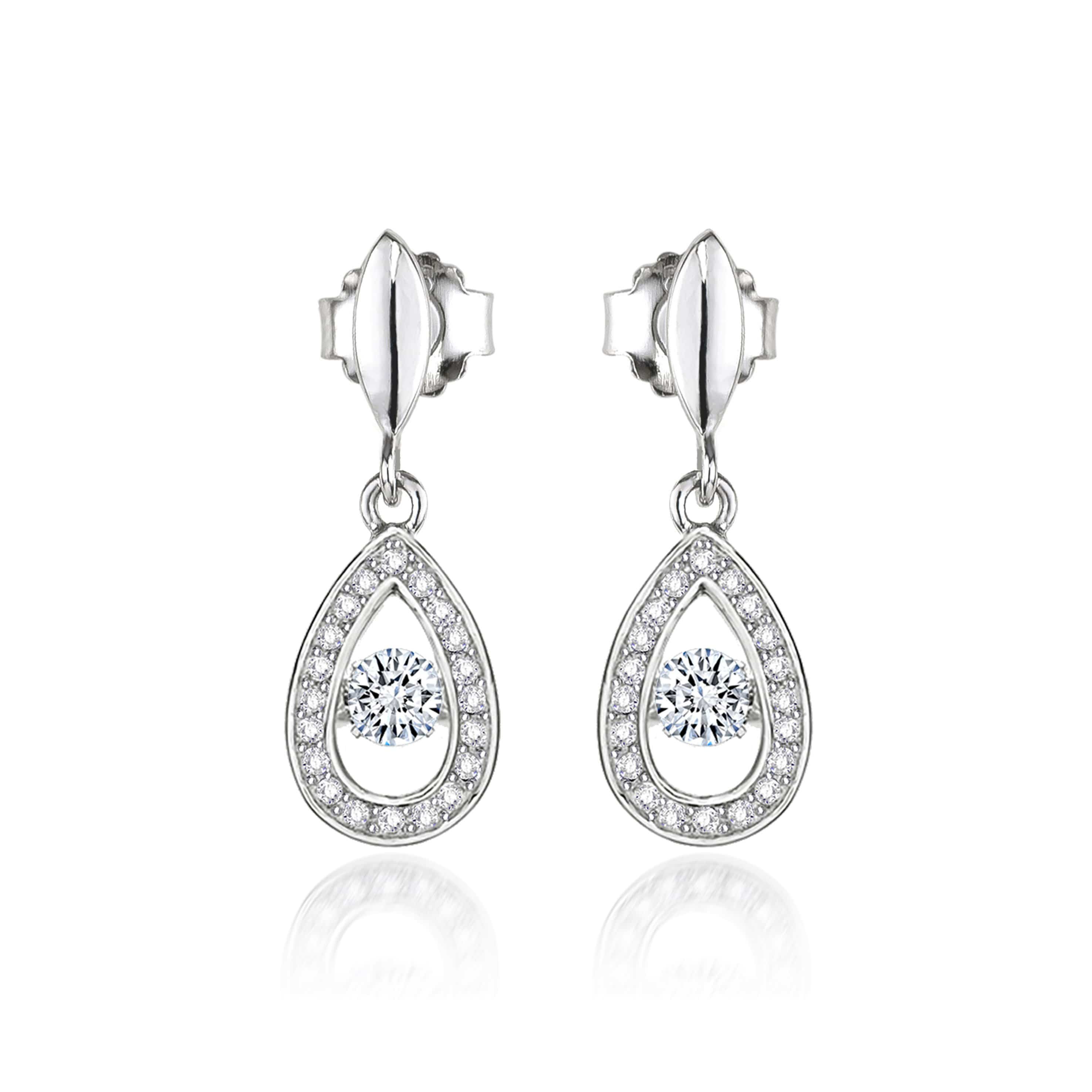 Lynora Jewellery Earring Sterling Silver Dancing Teardrop Earrings Sterling Silver