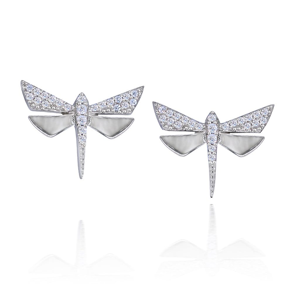 Lynora Jewellery Earring Sterling Silver Dragonfly Studs Sterling Silver