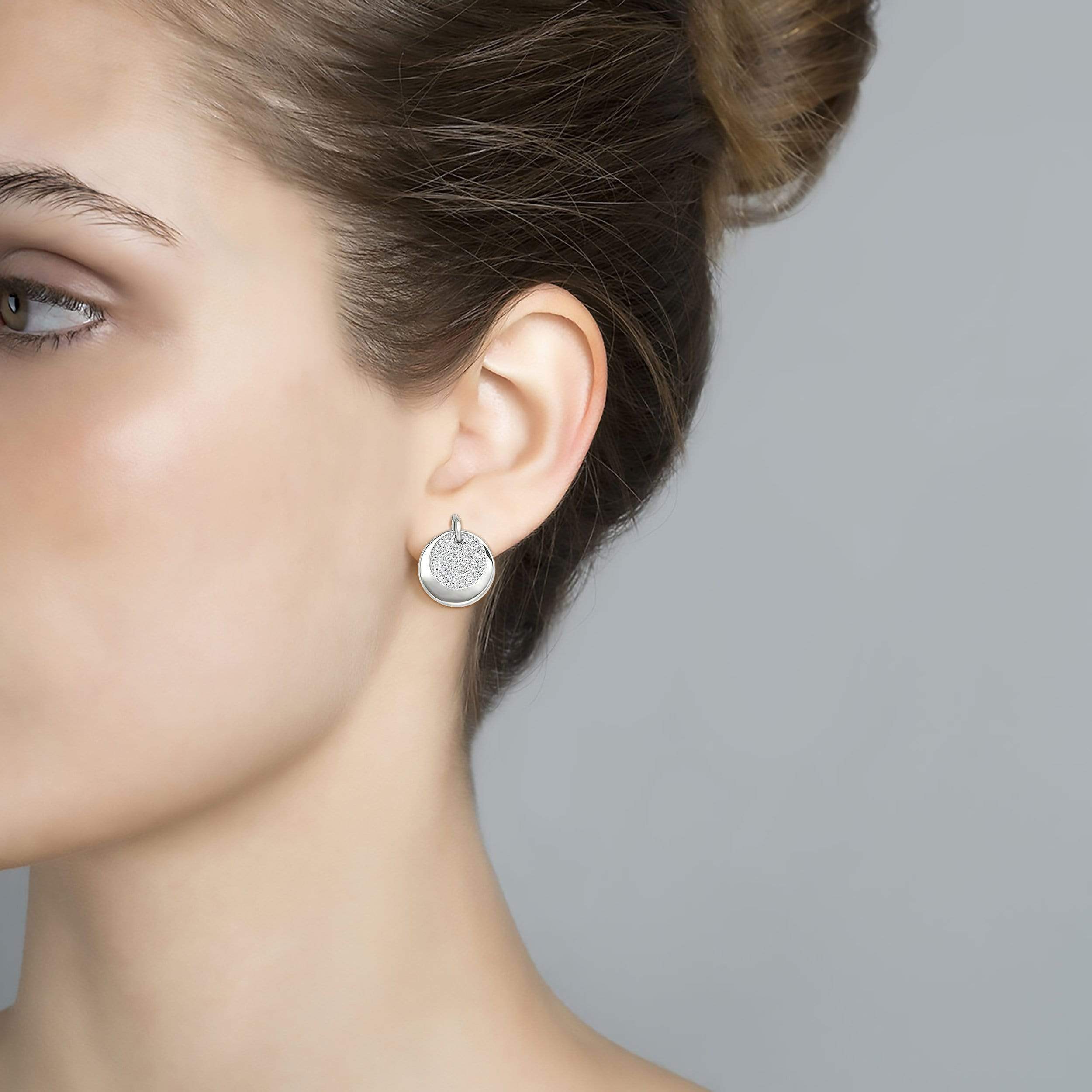 Lynora Jewellery Earring Sterling Silver Eclipse Earrings Luxe Sterling Silver