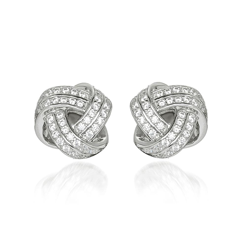Lynora Jewellery Earring Sterling Silver Knot Studs Sterling Silver