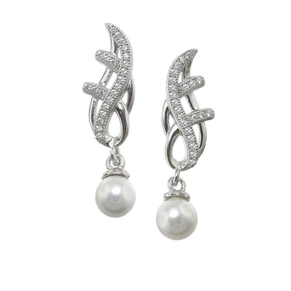 Lynora Jewellery Earring Sterling Silver / Mother of Pearl Fancy Sterling Silver and Pearl Drop Earring