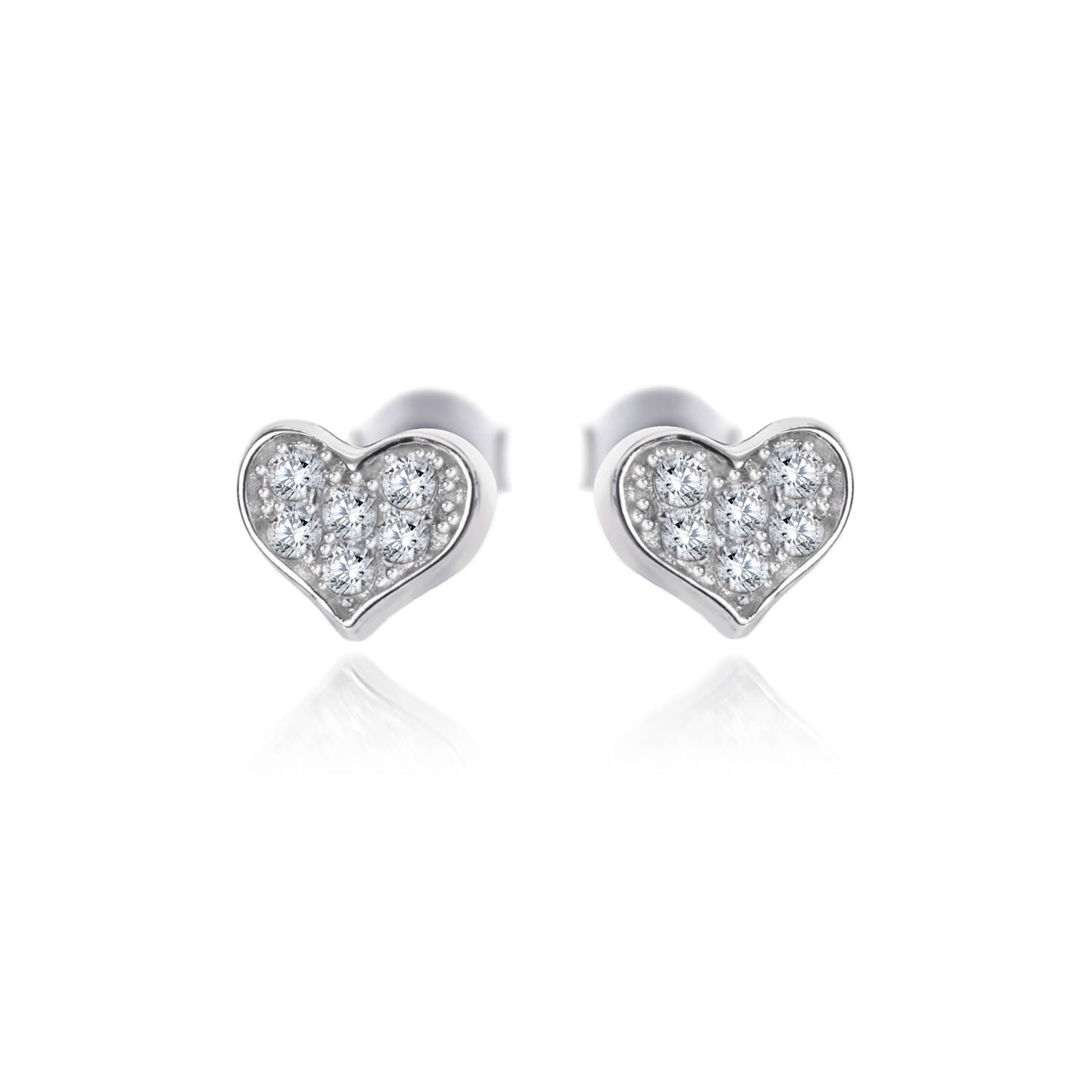 Lynora Jewellery Earring Sterling Silver Petite Heart Studs Sterling Silver