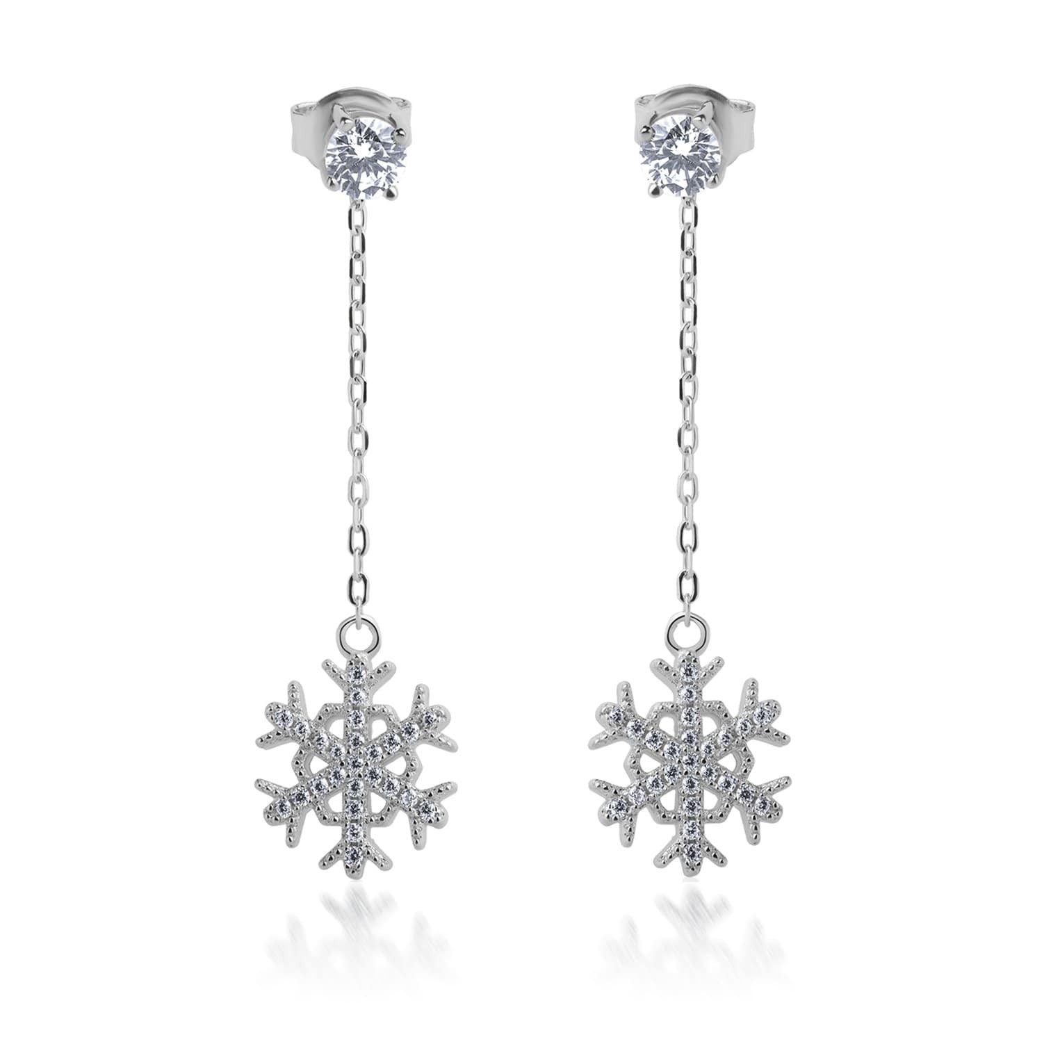 Lynora Jewellery Earring Sterling Silver Snowflake Earrings Sterling Silver