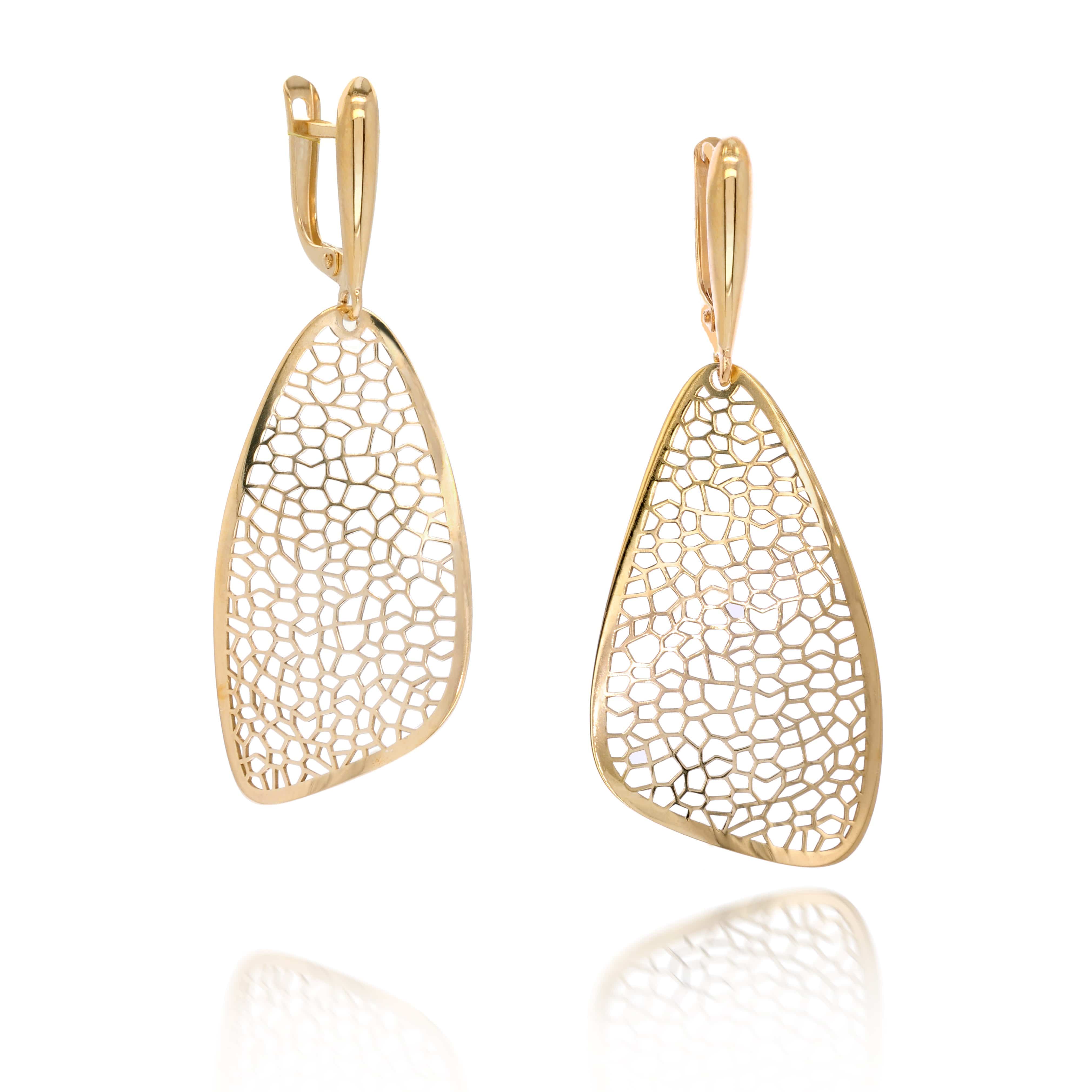 Lynora Jewellery Earring Yellow Gold Plate Tamburato Earrings Yellow Gold Plate