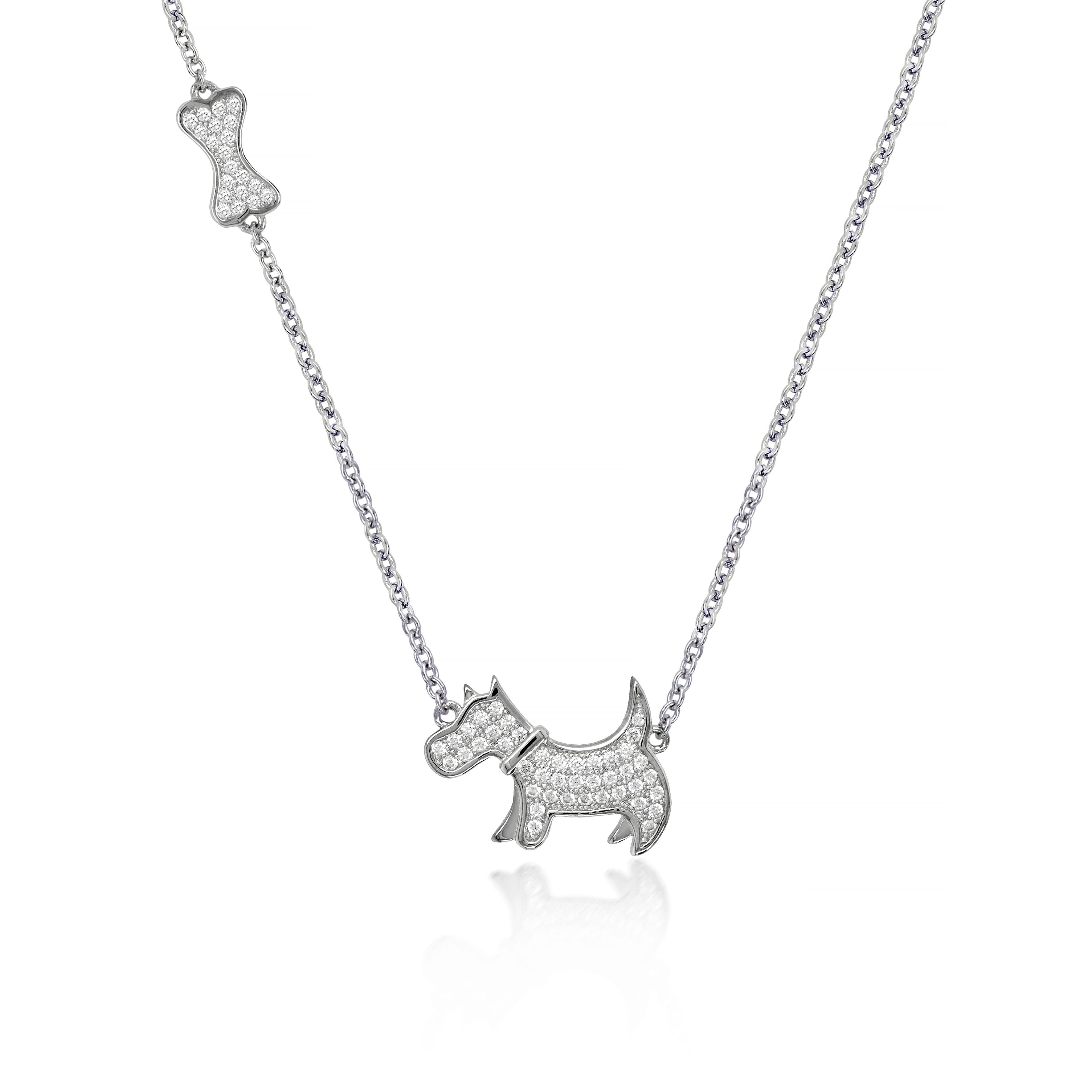 Sterling silver 2025 dog necklace