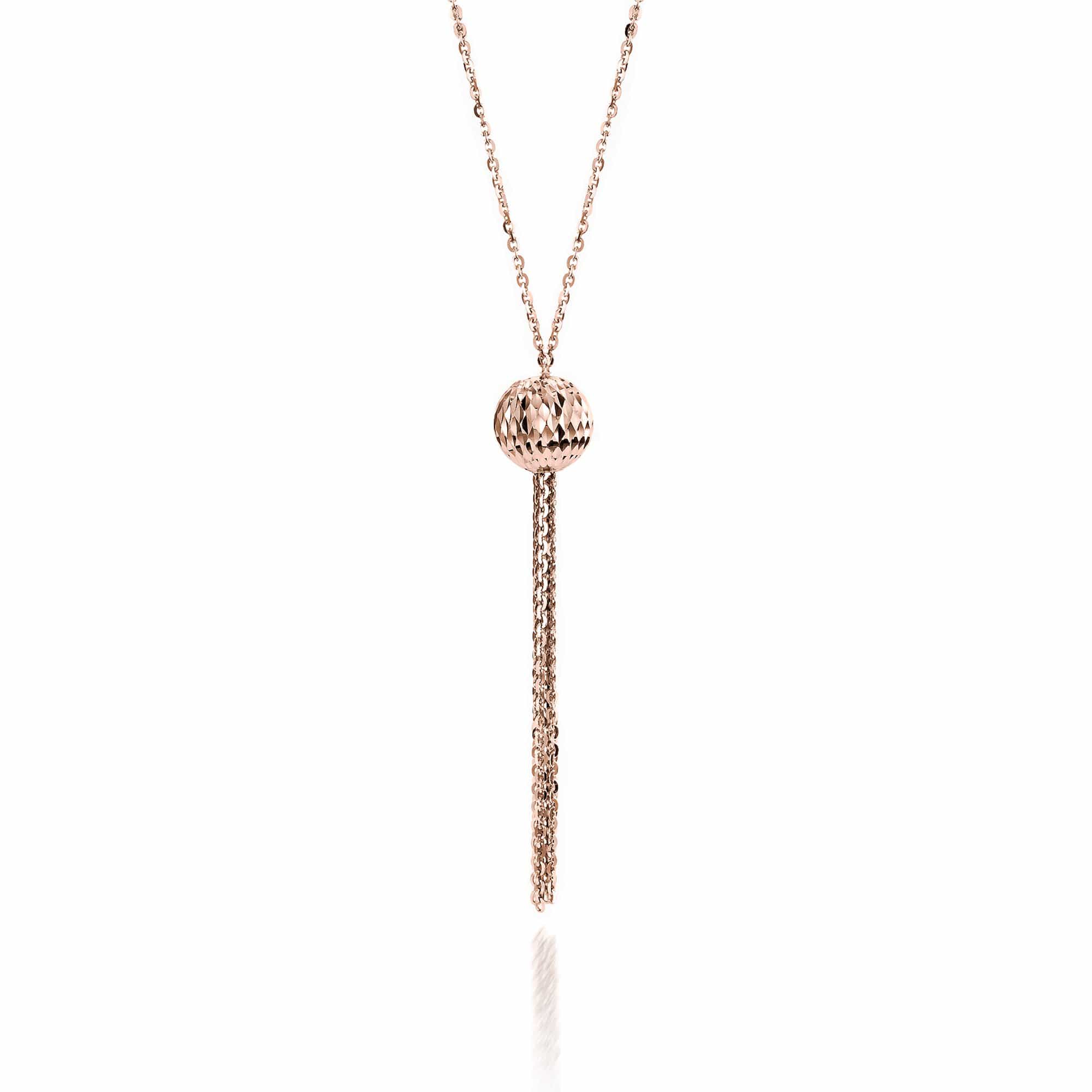 Lynora Jewellery Necklace Ball Necklace Rose Gold Plate