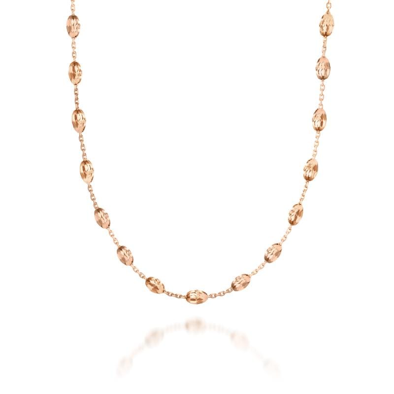 Lynora Jewellery Necklace Geobeads Necklace Rose Gold Plate