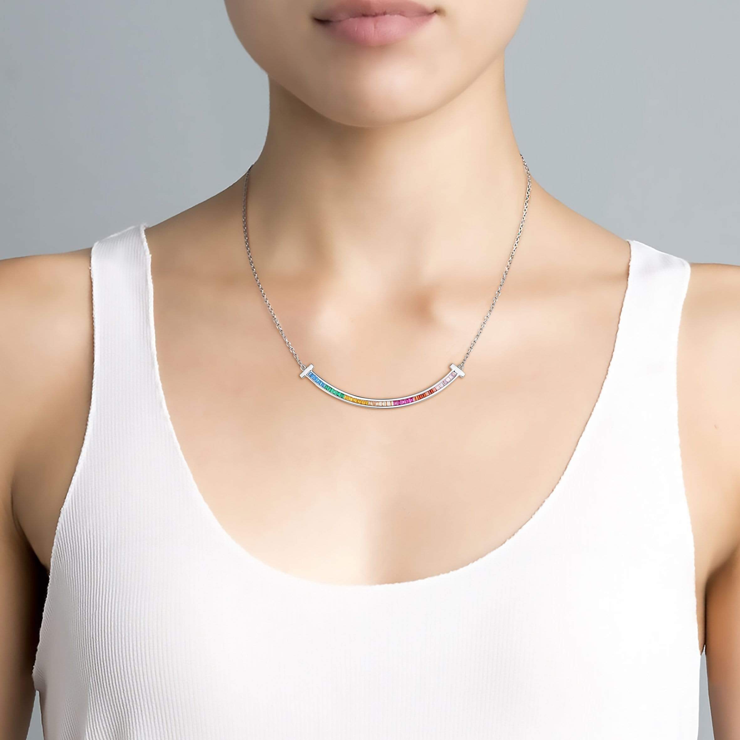 Lynora Jewellery Necklace Sterling Silver / Multi Colour Tramonto Necklace Sterling Silver