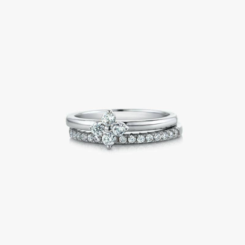 Lynora Jewellery Ring Floral Ring Stack Sterling Silver