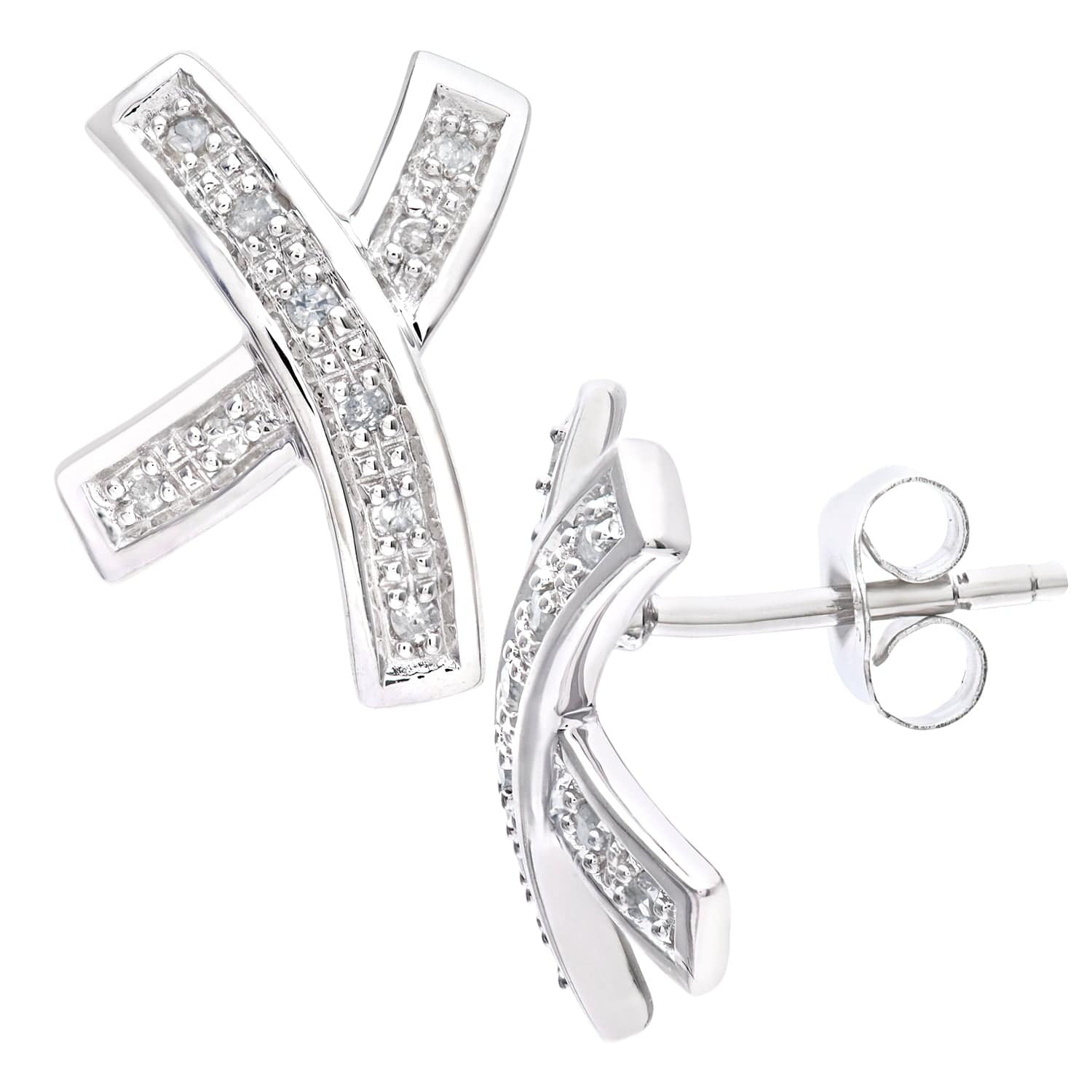 Lynora Luxe Earring White Gold 9ct / Diamond 9ct White Gold 0.10ct Diamond Stud Earrings