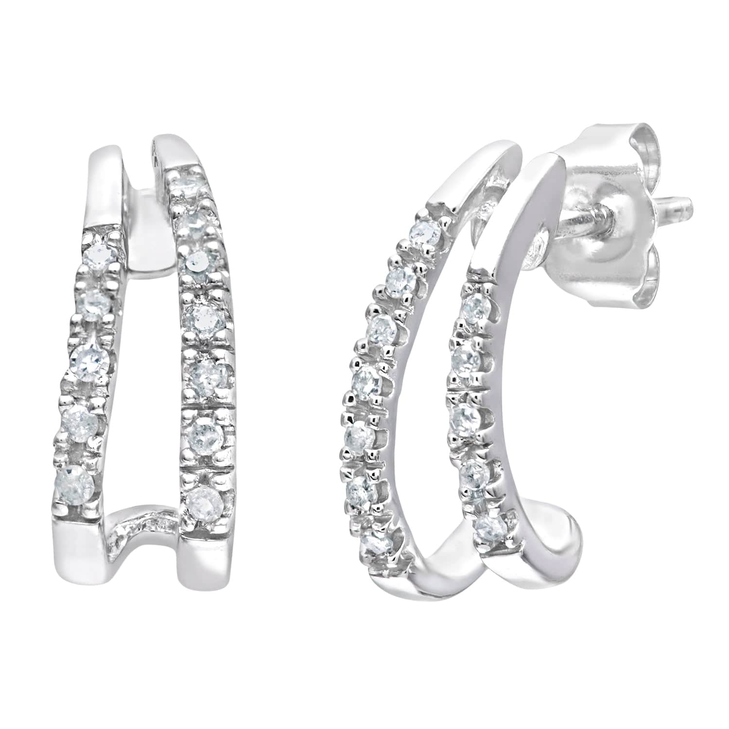 Lynora Luxe Earring White Gold 9ct / Diamond 9ct White Gold Diamond Huggies