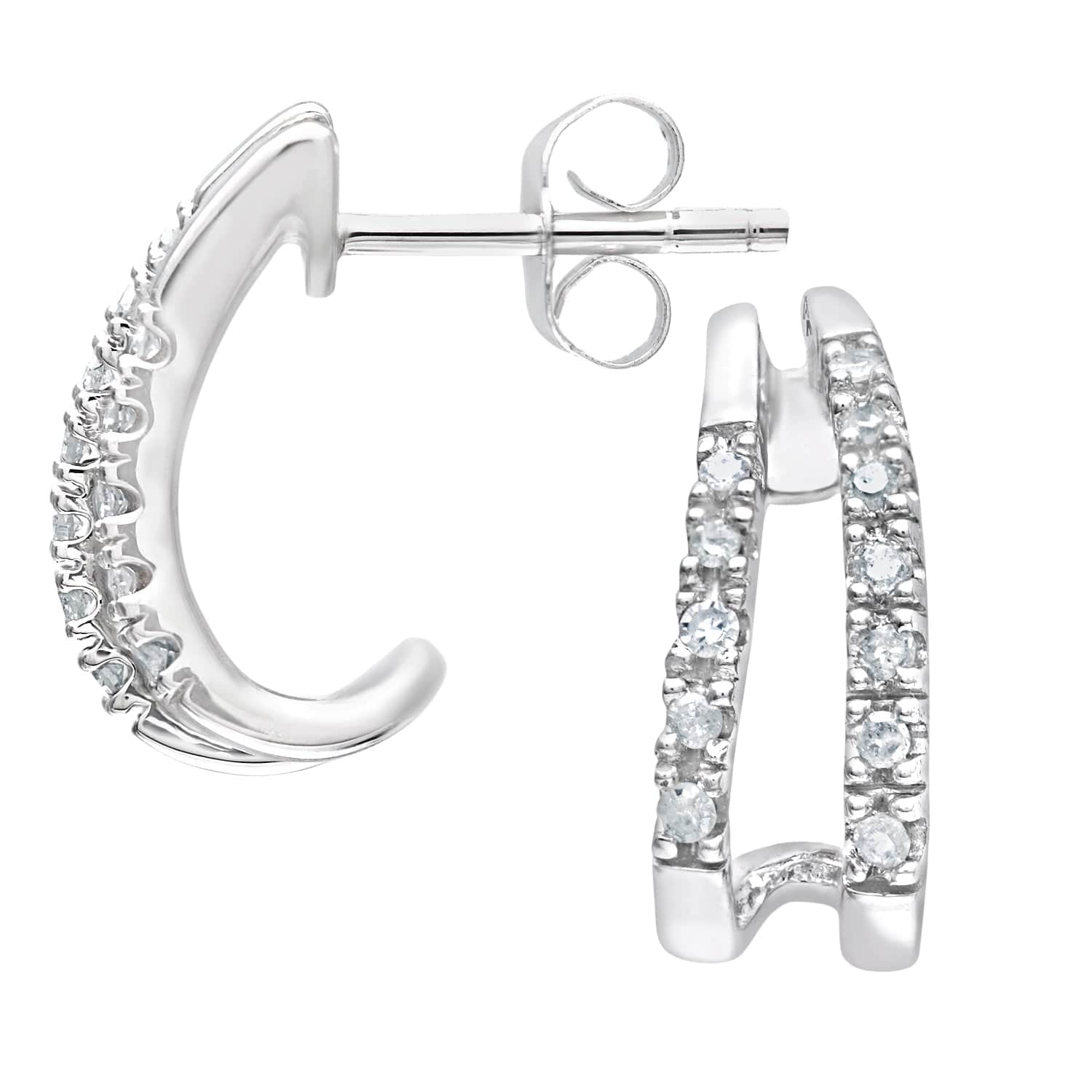 Lynora Luxe Earring White Gold 9ct / Diamond 9ct White Gold Diamond Huggies