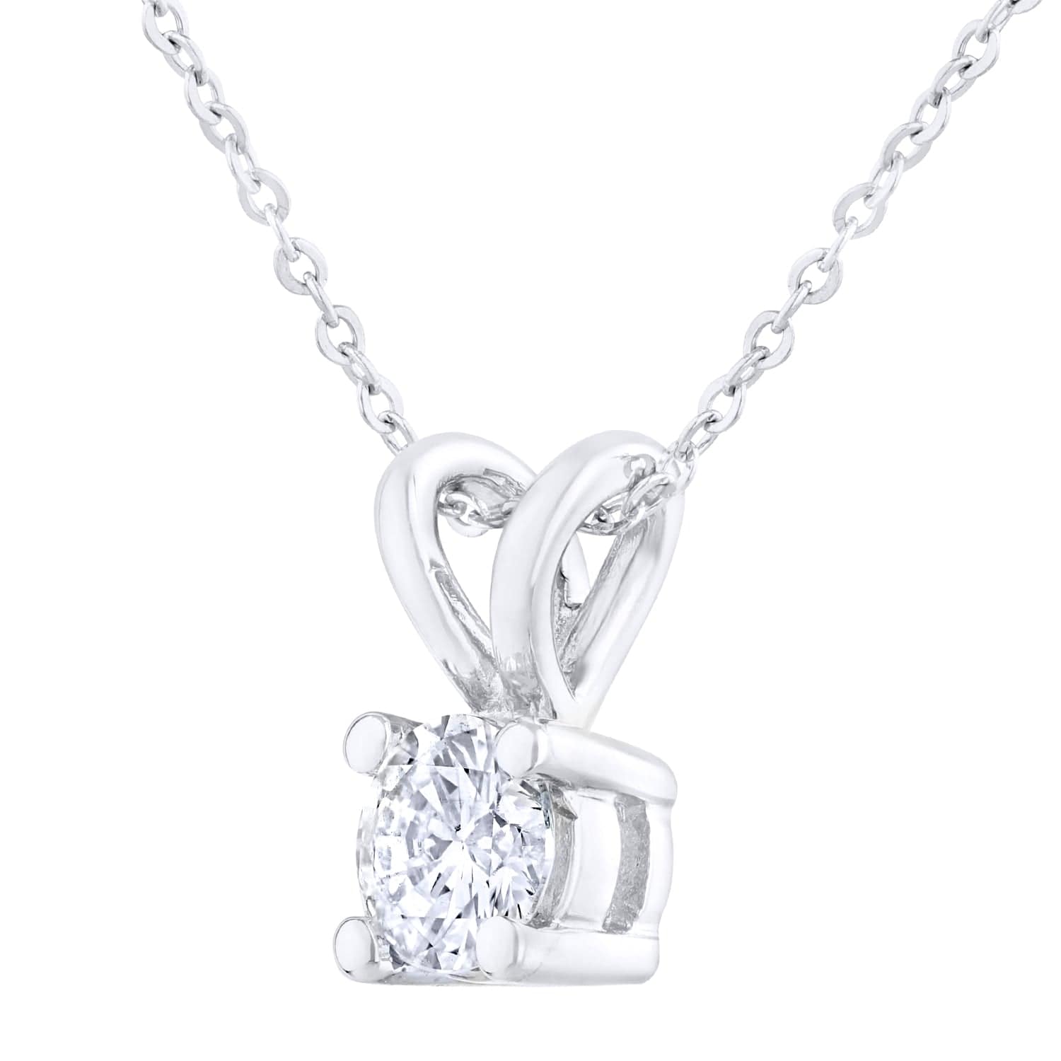 Lynora Luxe Necklace White Gold 9ct / Diamond / 18" 9ct White Gold 0.25ct Solitaire Diamond Pendant Necklace