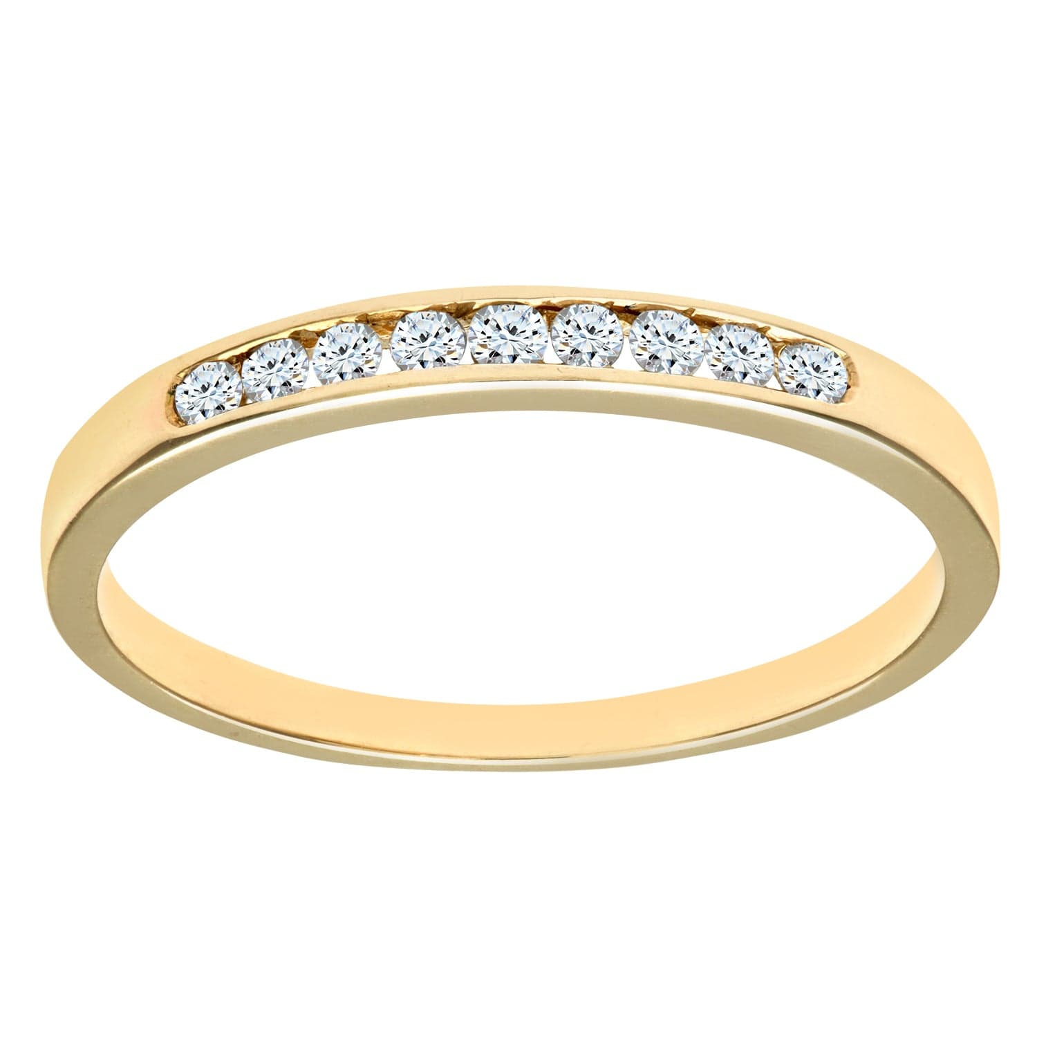 Lynora Luxe Ring White Gold 9ct / Diamond 9ct Yellow Gold Channel Set Diamond Eternity Ring