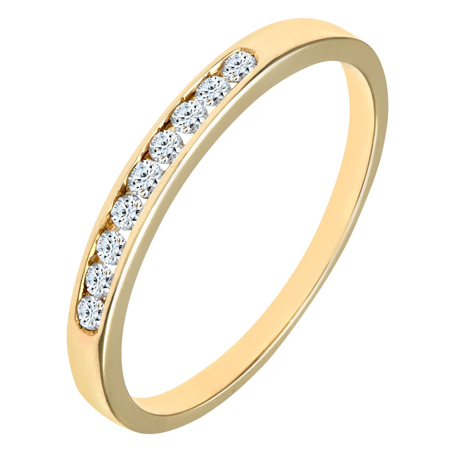 Lynora Luxe Ring White Gold 9ct / Diamond 9ct Yellow Gold Channel Set Diamond Eternity Ring