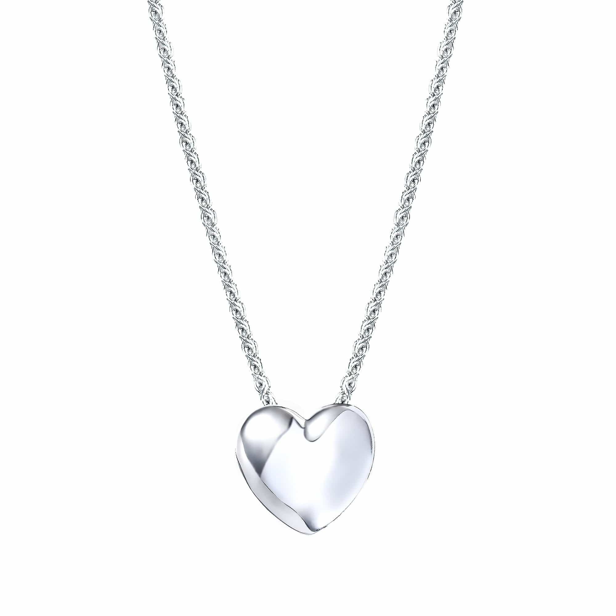 Lynora Silver Necklace Silver Heart Pendant Sterling Silver 18" adj / Sterling Silver Silver Heart Pendant Sterling Silver