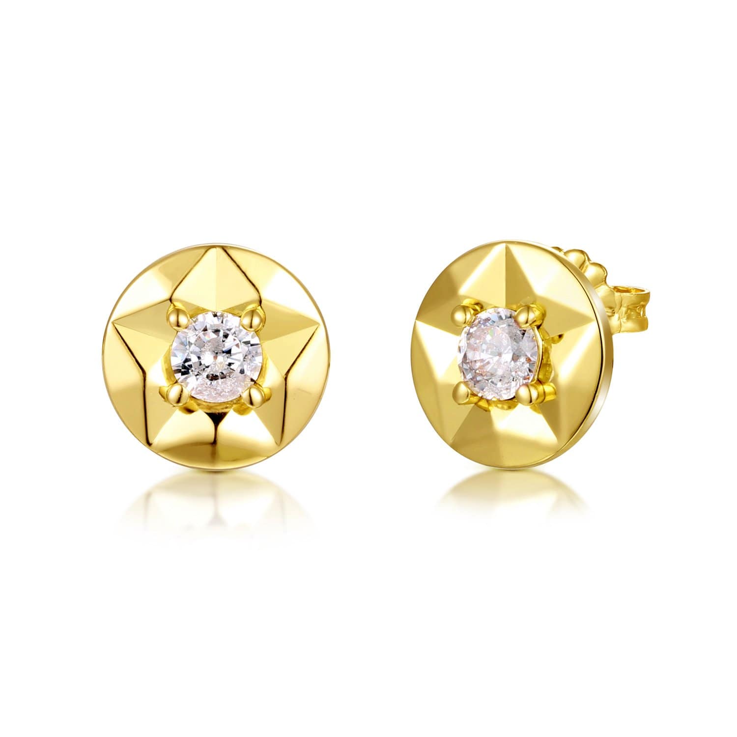 LynoraJewellery ESTER GOLD VERMIL ON SILVER STUDS